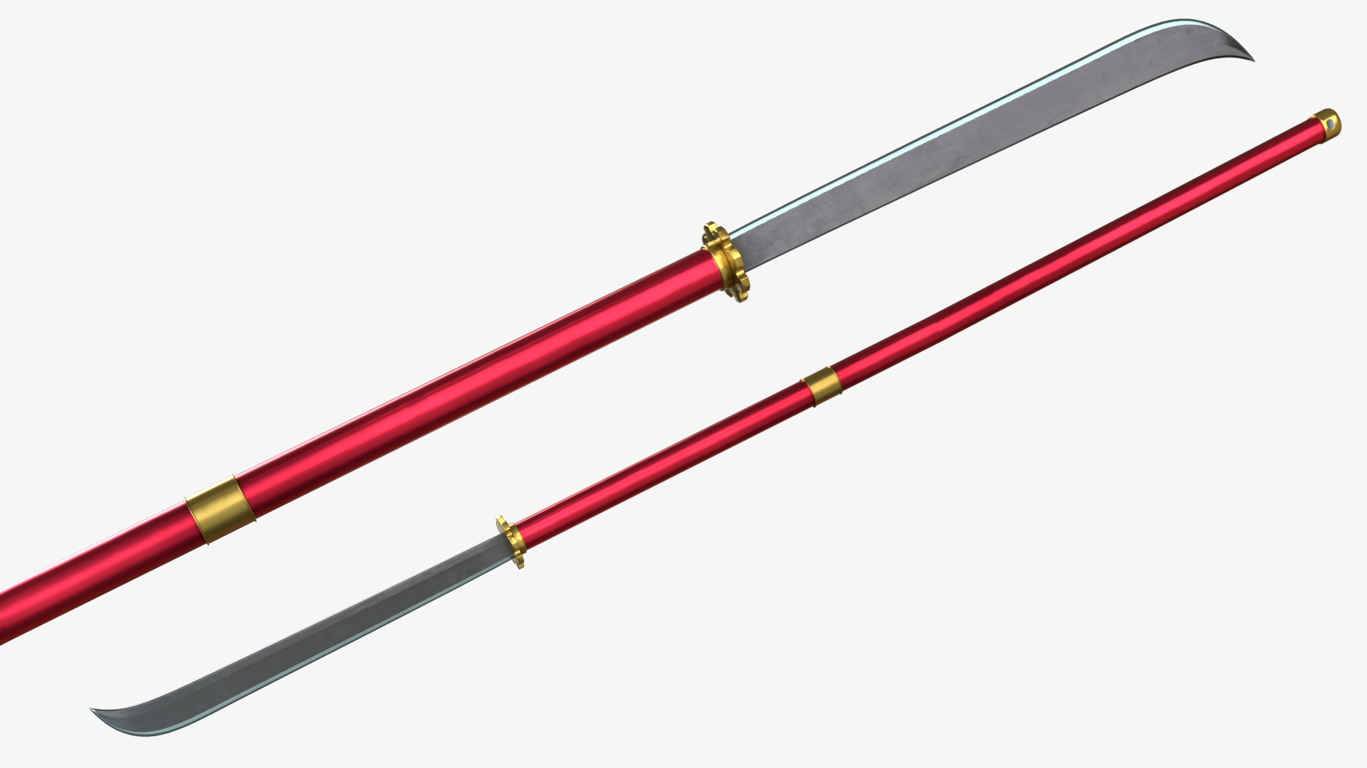 Japanese Spears Collections Red 3D model_10