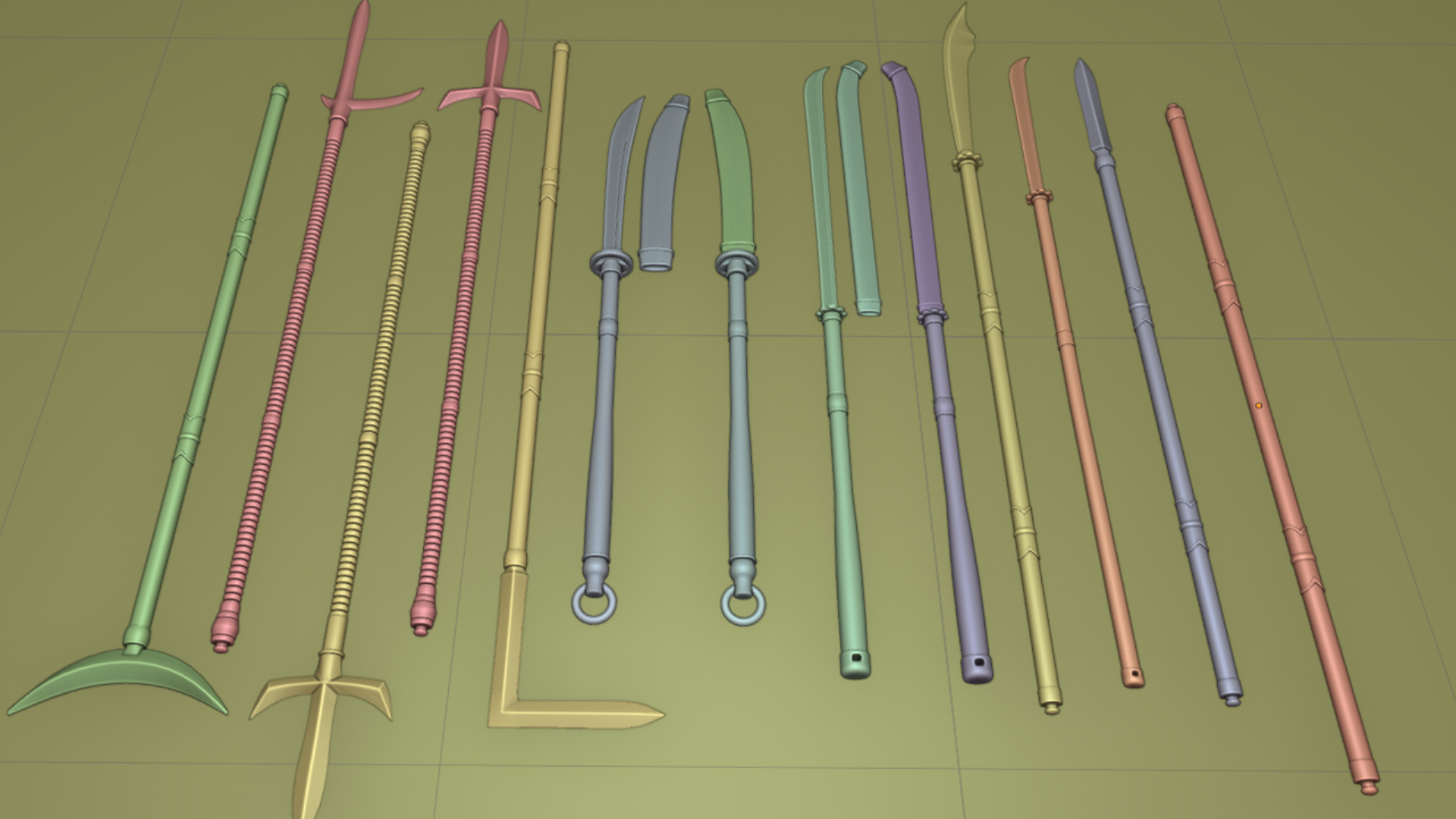 Japanese Spears Collections Red 3D model_15