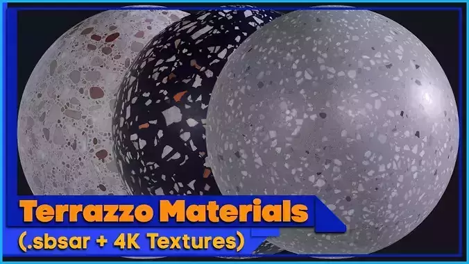 Terrazzo Materials  SBSAR - 4K Textures