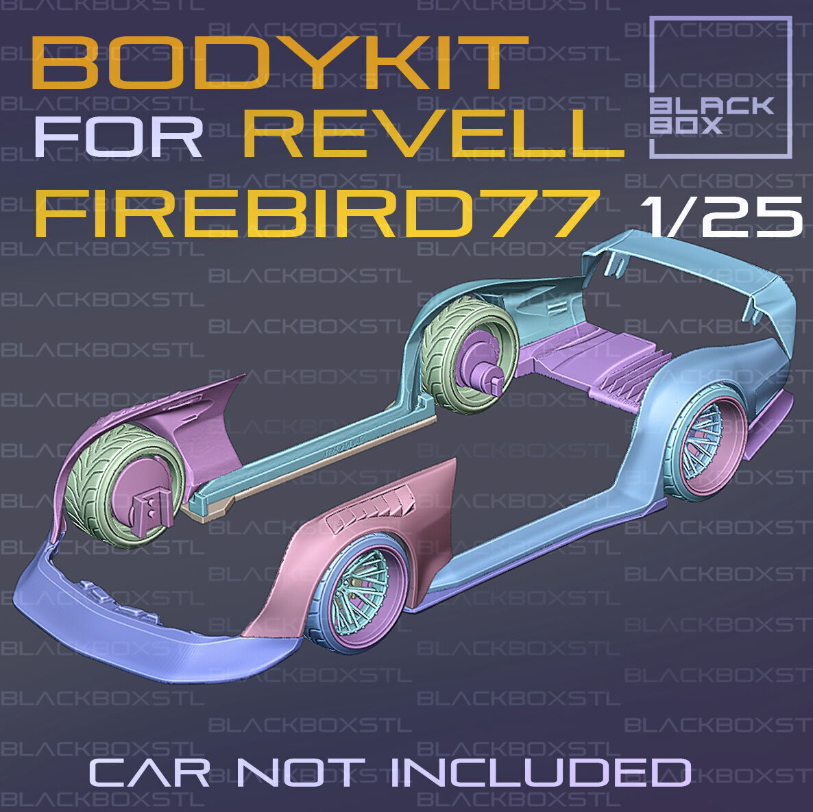 Bodykit for FIREBIRD 77 Revell modelkit 1-25th scale 3D print model_7