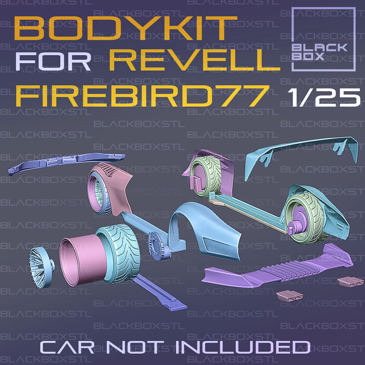 Bodykit for FIREBIRD 77 Revell modelkit 1-25th scale 3D print model_8