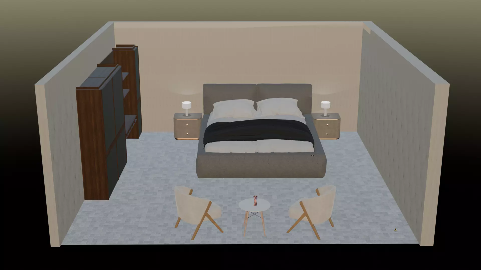 Printable Miniature Room Interior 3D model_0