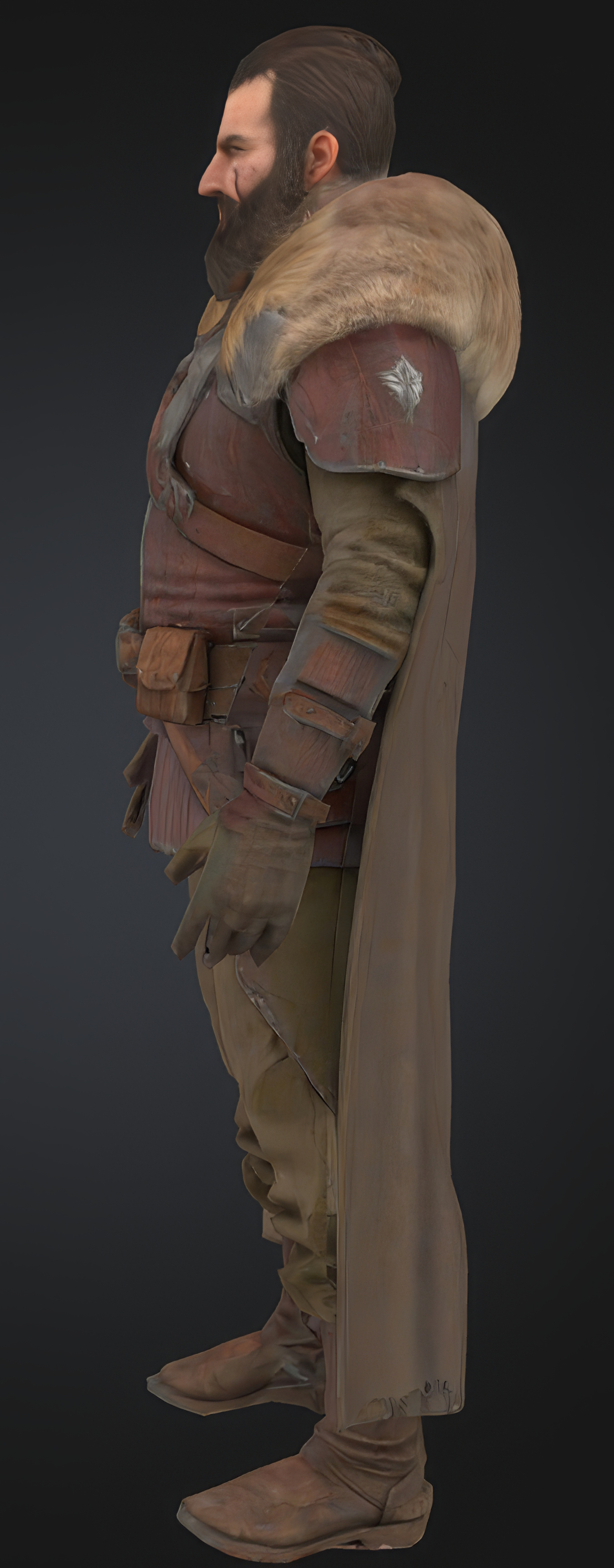 Game-Ready Medieval Warrior 3D Model  Low-poly 3D model_1