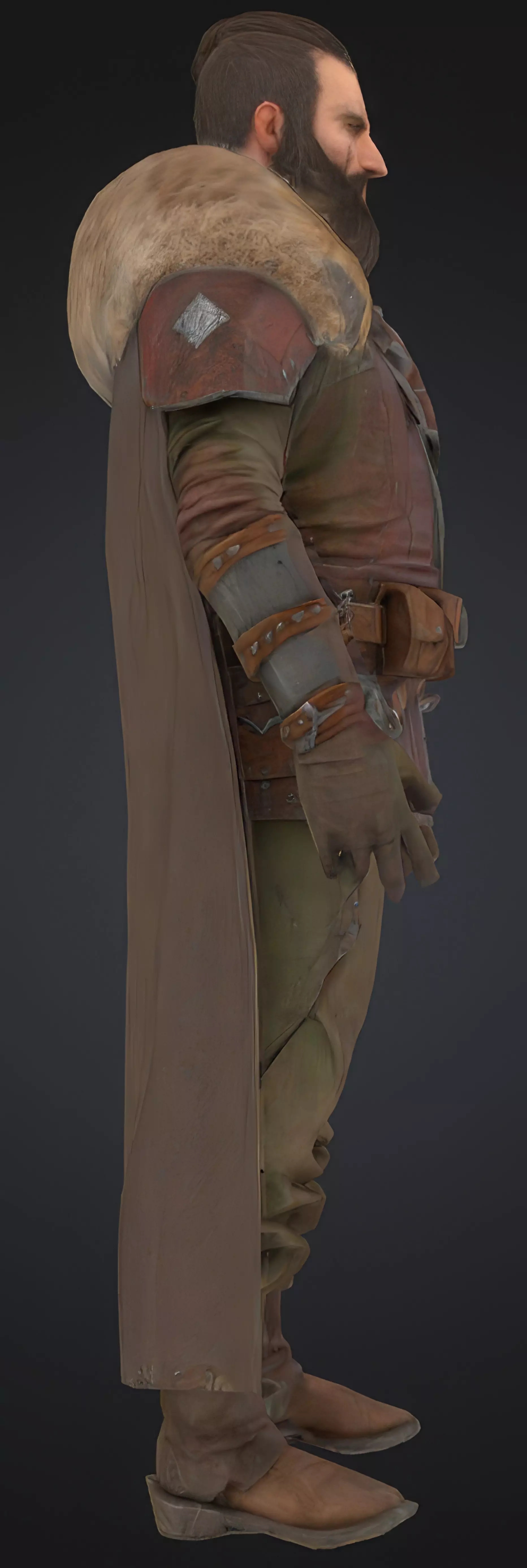 Game-Ready Medieval Warrior 3D Model  Low-poly 3D model_0