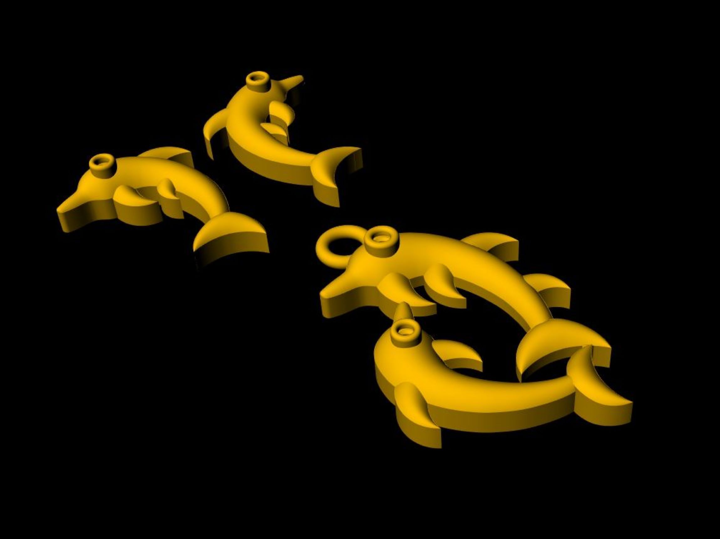 Fish Pendant - 0103 3D print model_6