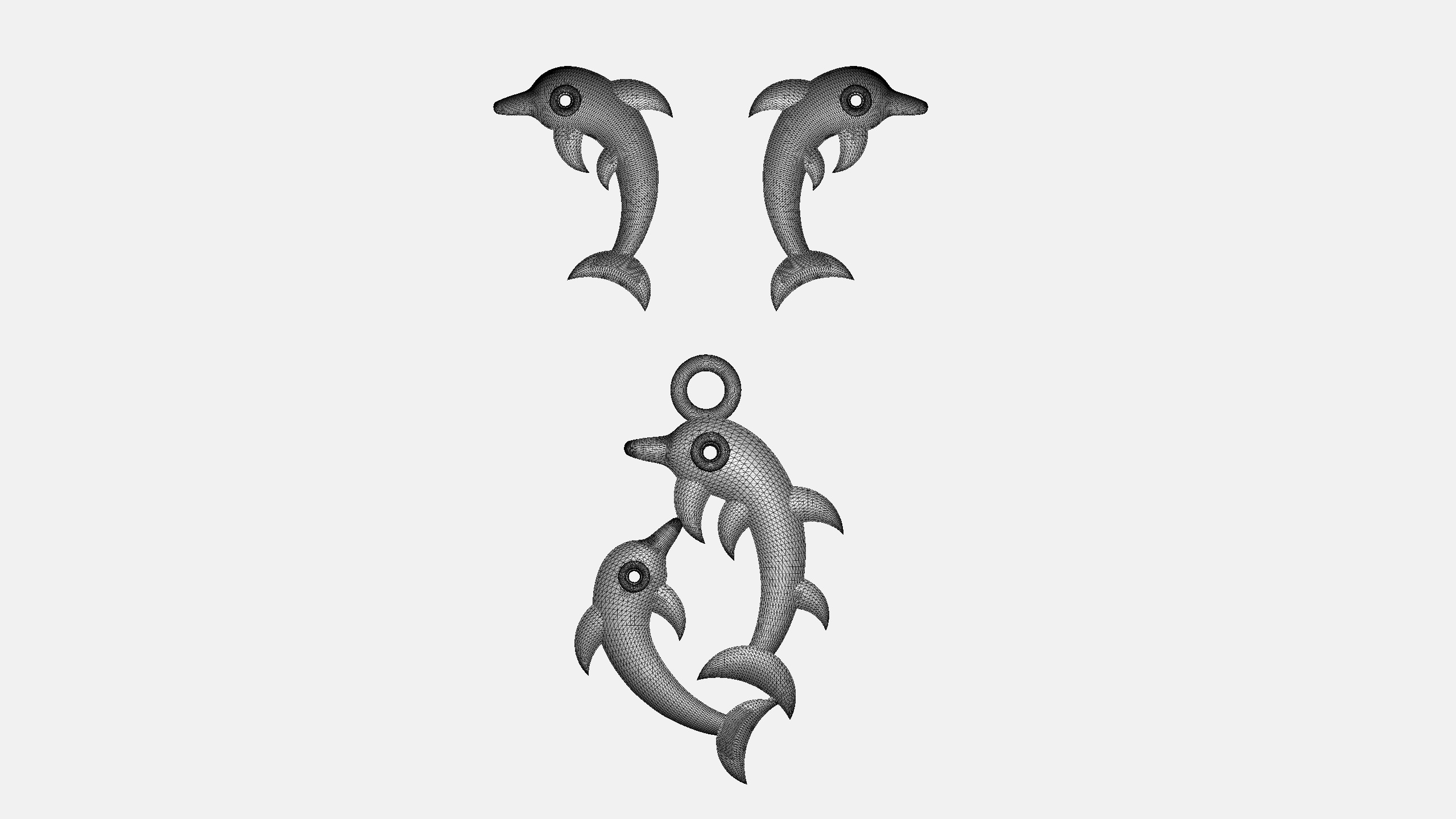 Fish Pendant - 0103 3D print model_11