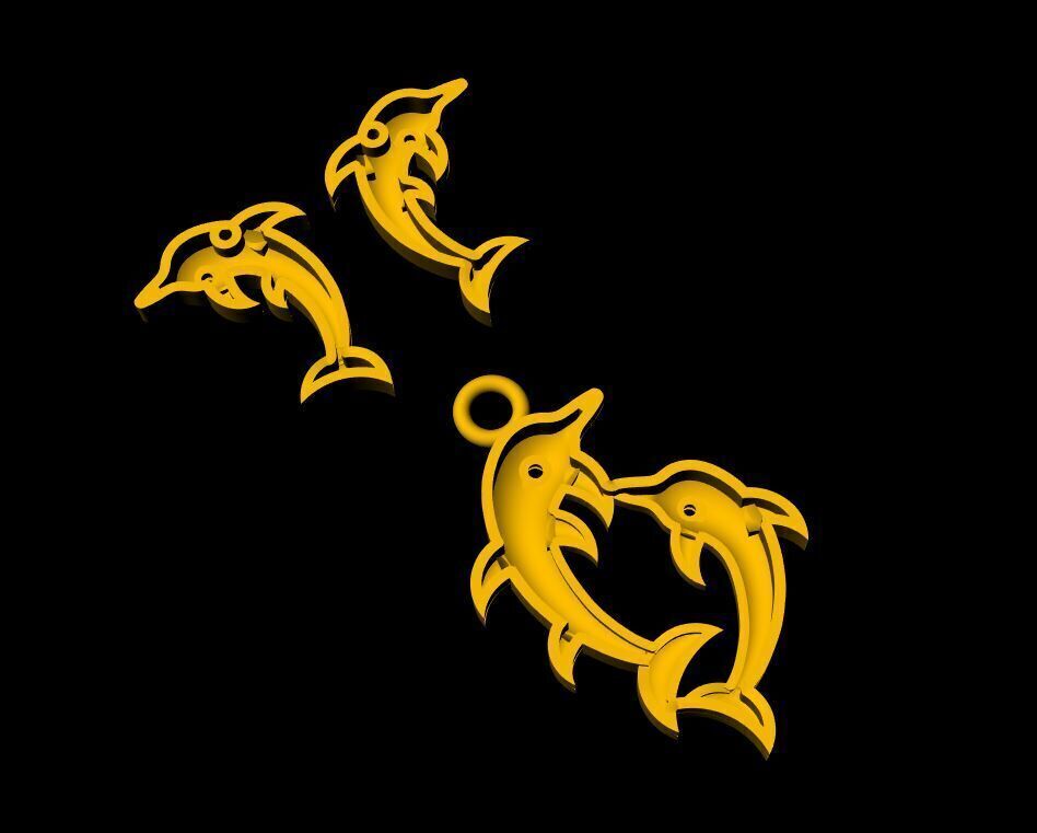 Fish Pendant - 0103 3D print model_7