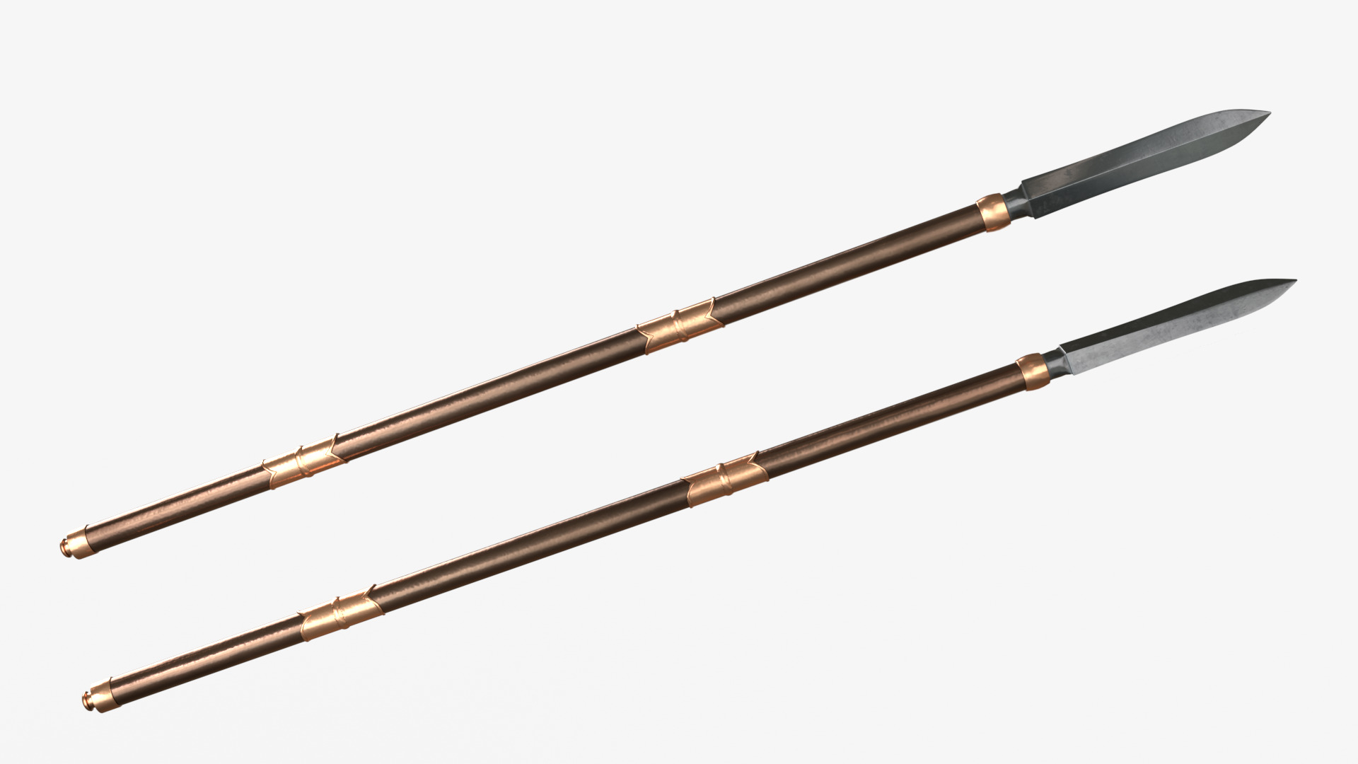 Japanese Spears Collections Brown 3D model_6