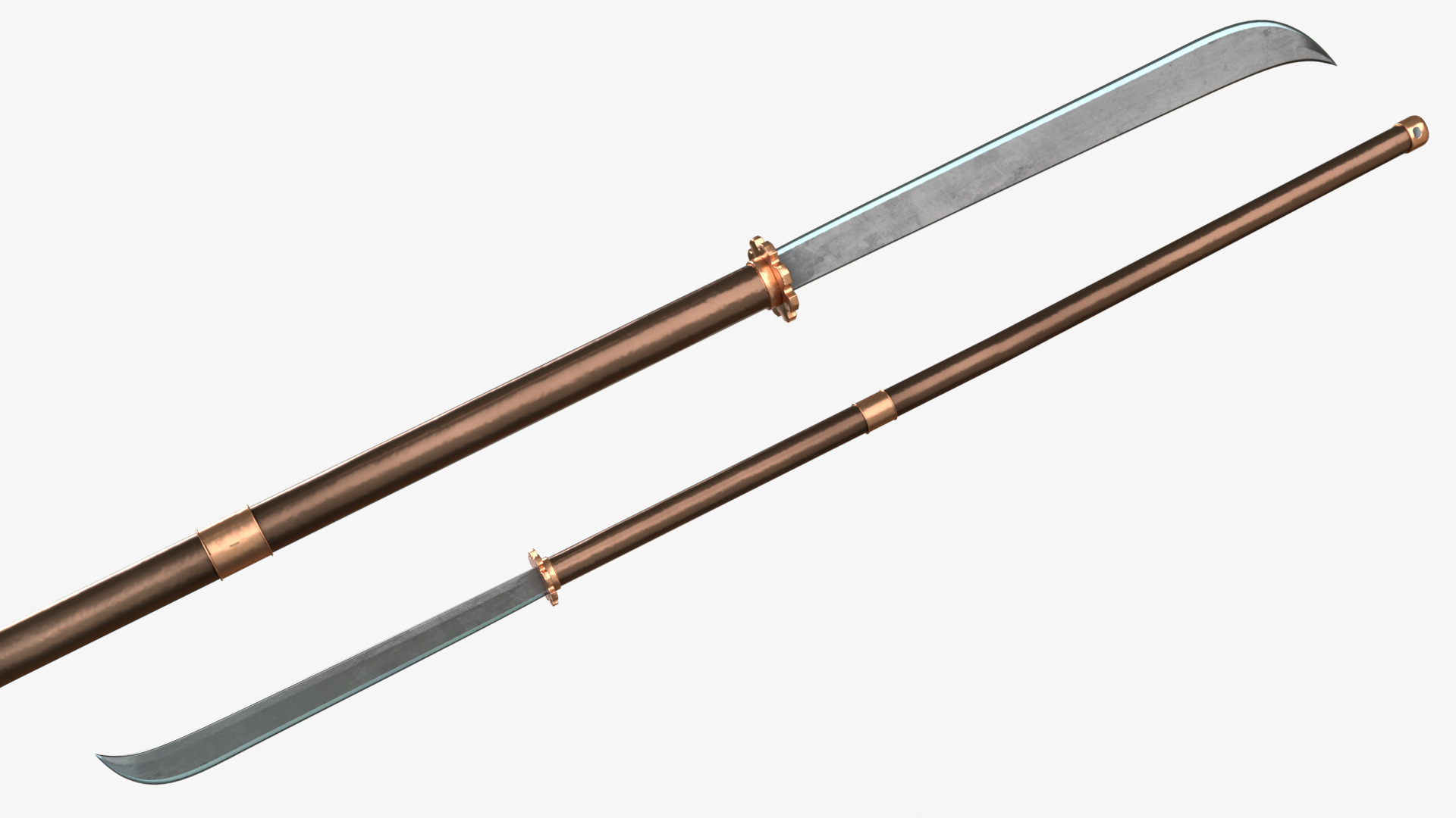 Japanese Spears Collections Brown 3D model_10