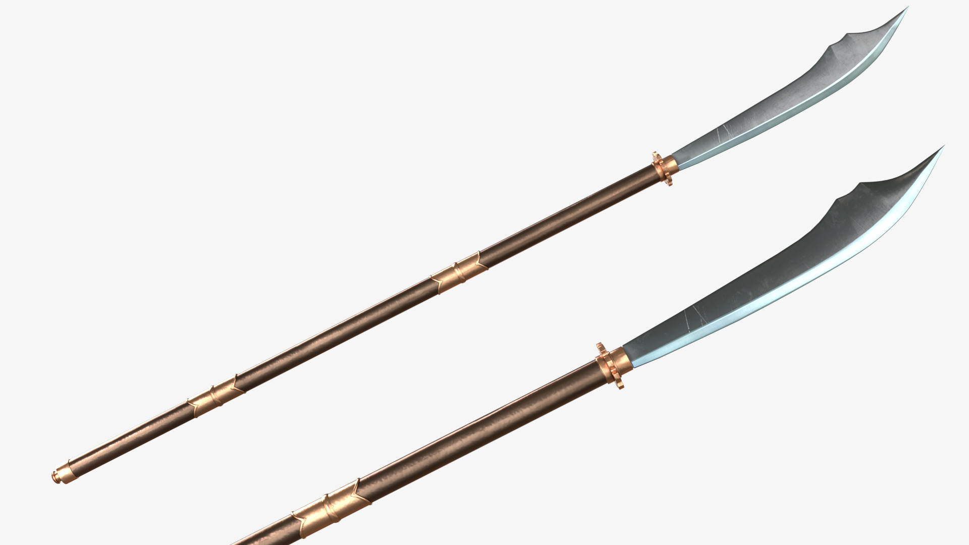 Japanese Spears Collections Brown 3D model_11