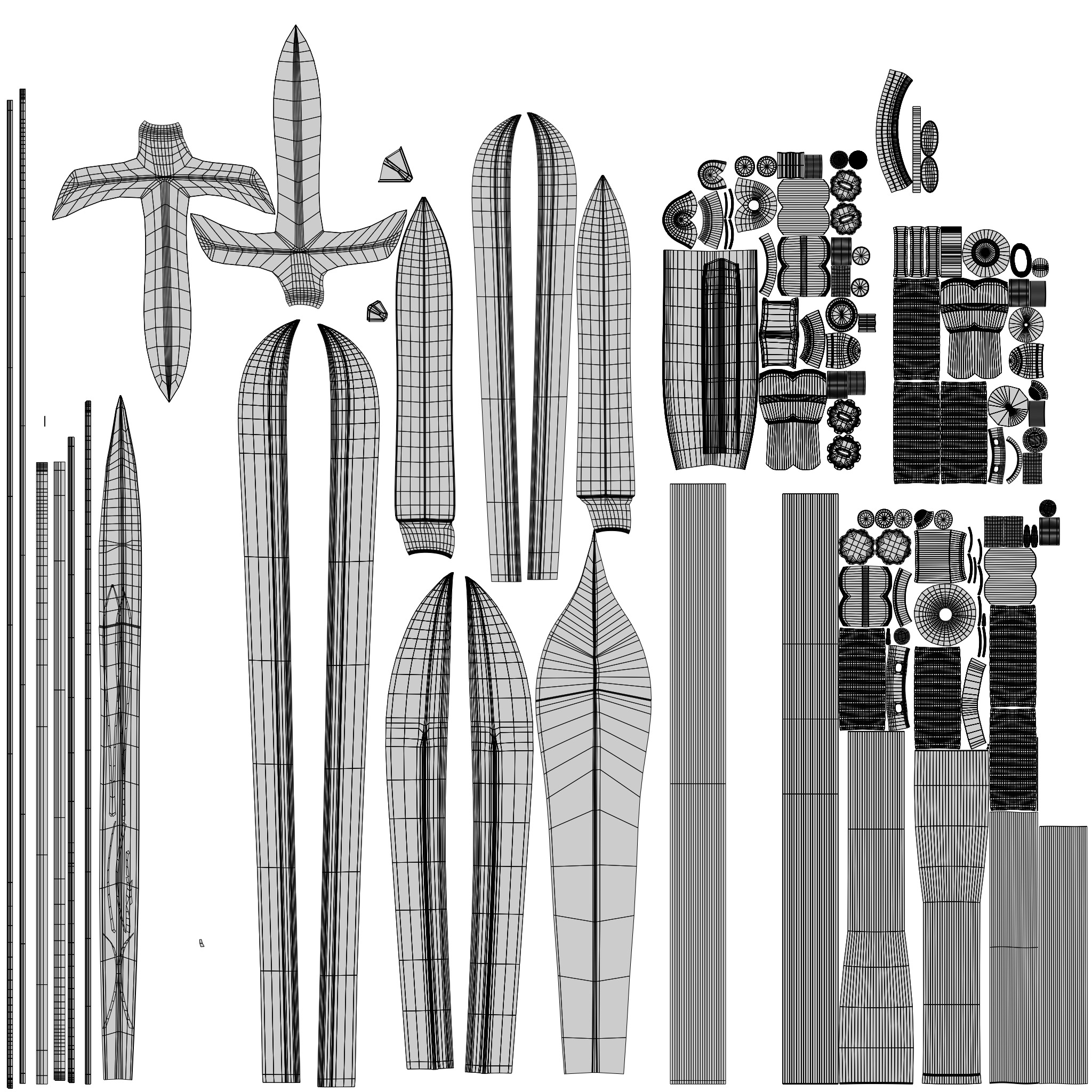 Japanese Spears Collections Brown 3D model_13