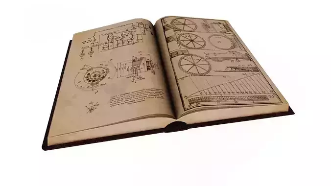 Open Vintage Technical Book