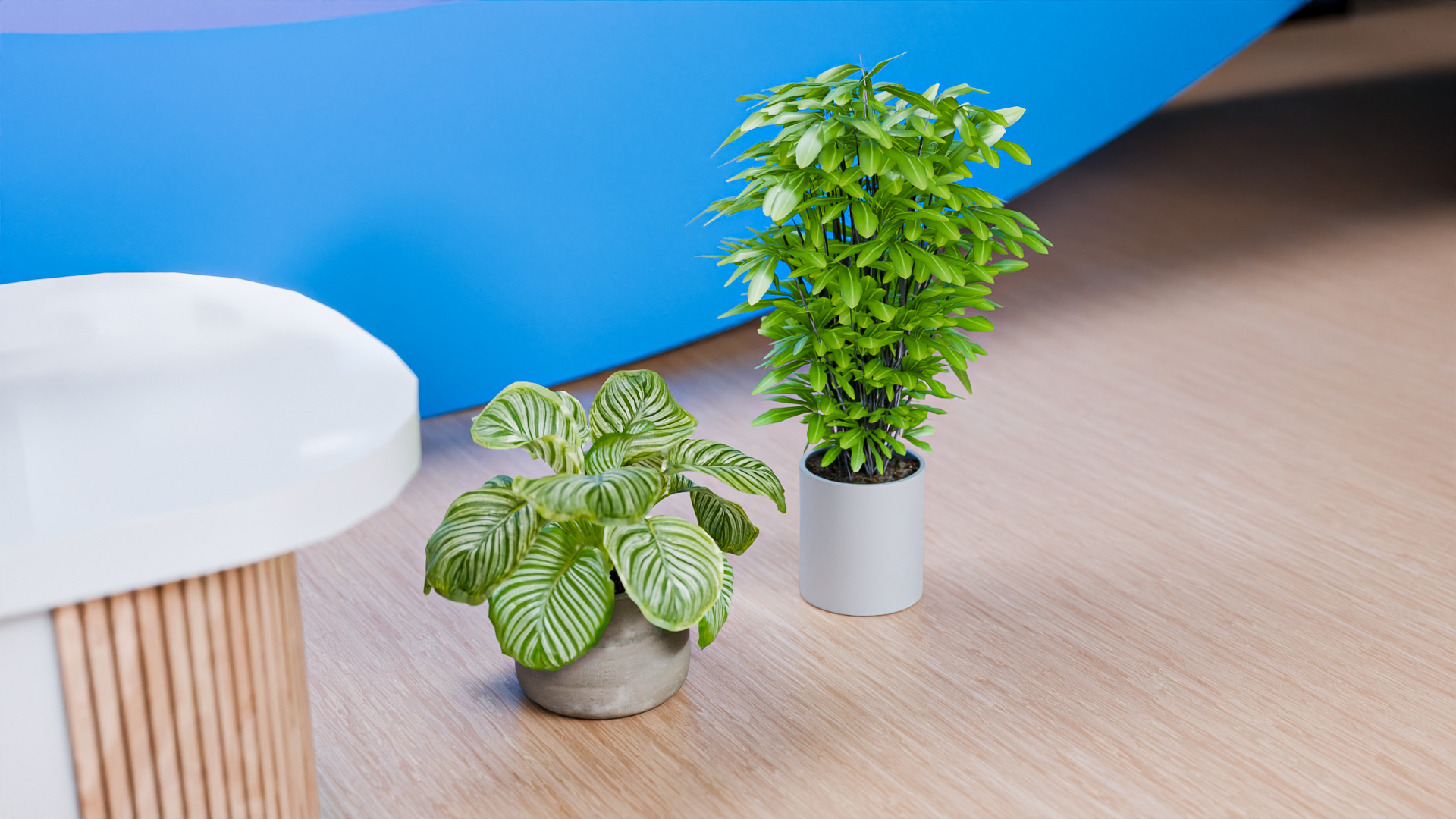 Futuristic 3D Exhibition Booth with Hall Setup 3D model 3D model_2