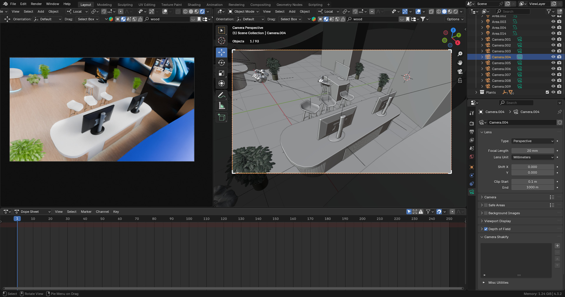 Futuristic 3D Exhibition Booth with Hall Setup 3D model 3D model_3