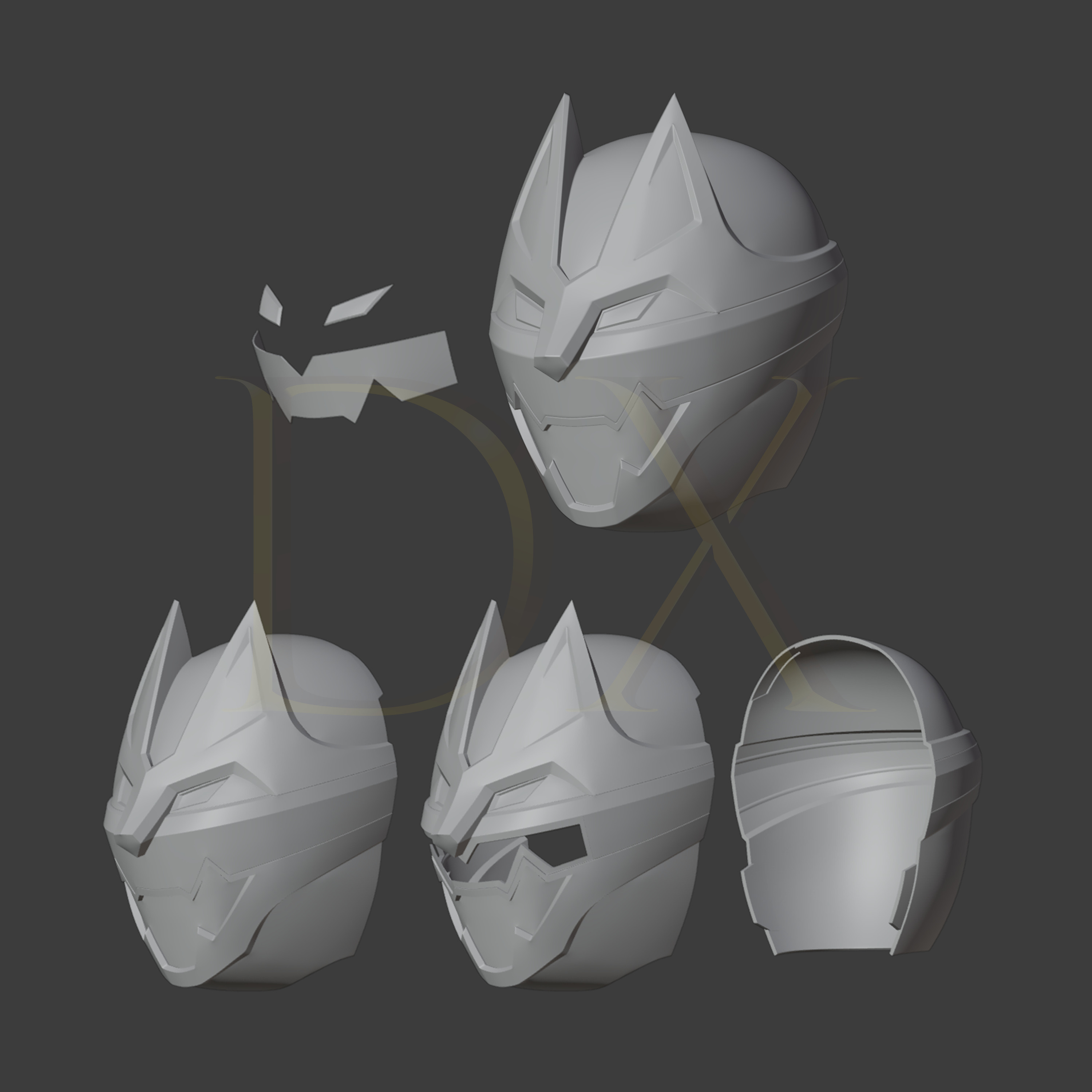 No 1 Sentai Gozyuger - Gozyuger Wolf Red 3D print model_5