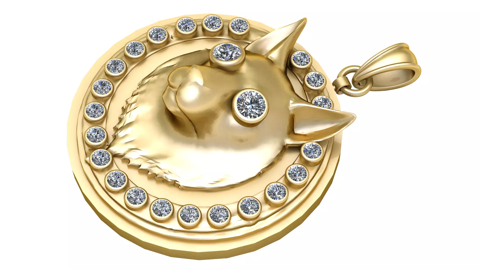 DOG COIN pendant 3d prientable model 3D print model