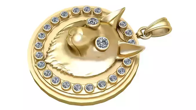 DOG COIN pendant 3d prientable model 3D print model