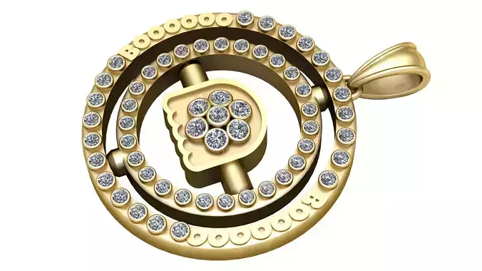 Egyptian Pyramid pendant 3d prientable model