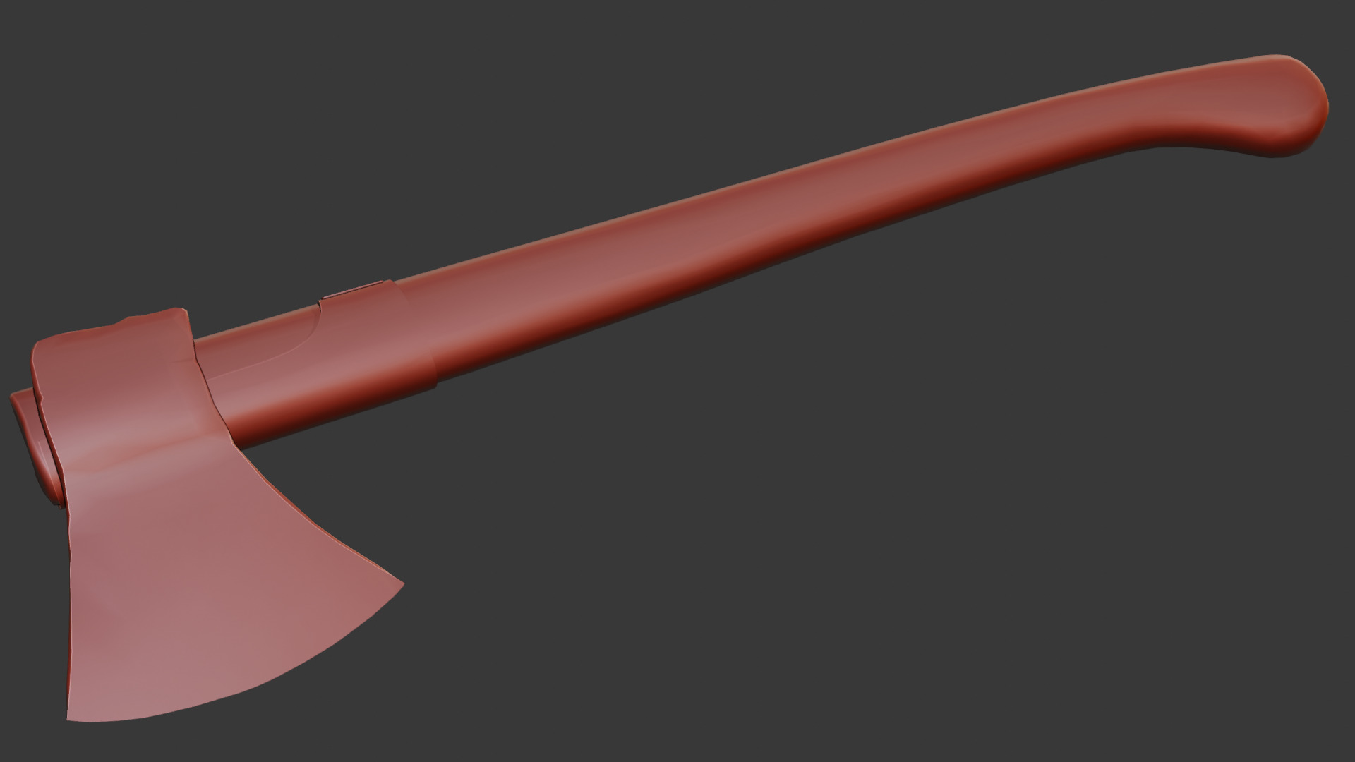 Woodcutters axe Low-poly 3D model_17