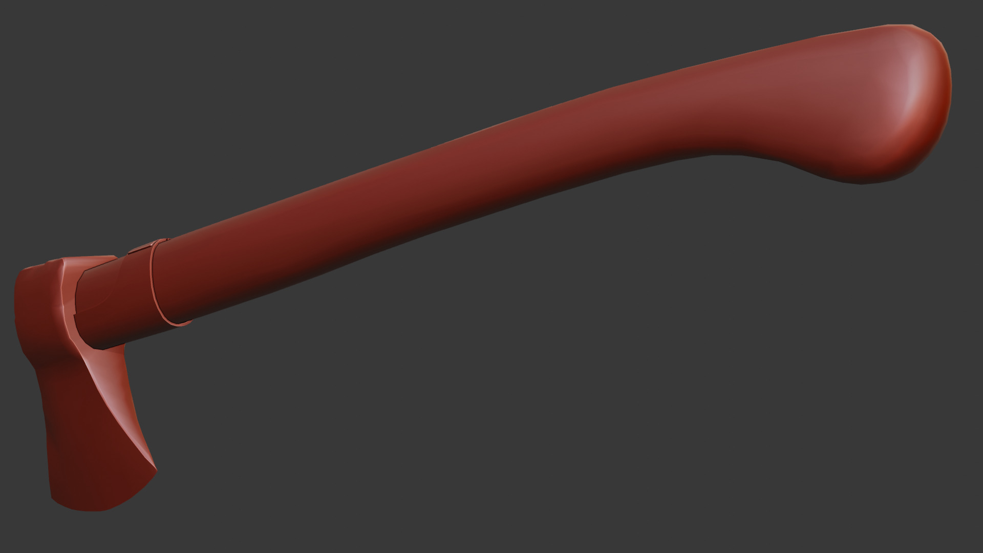 Woodcutters axe Low-poly 3D model_21