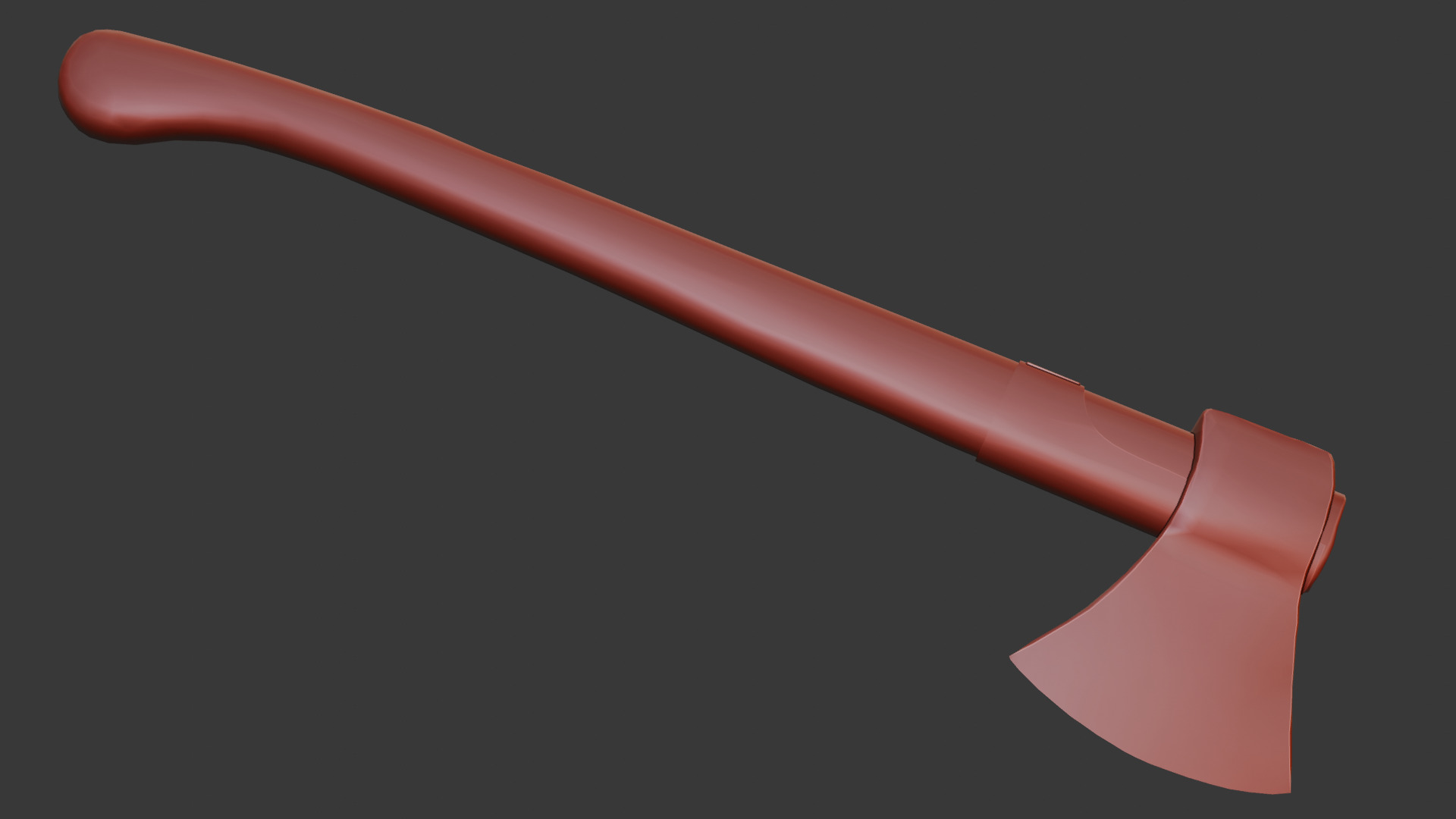 Woodcutters axe Low-poly 3D model_16