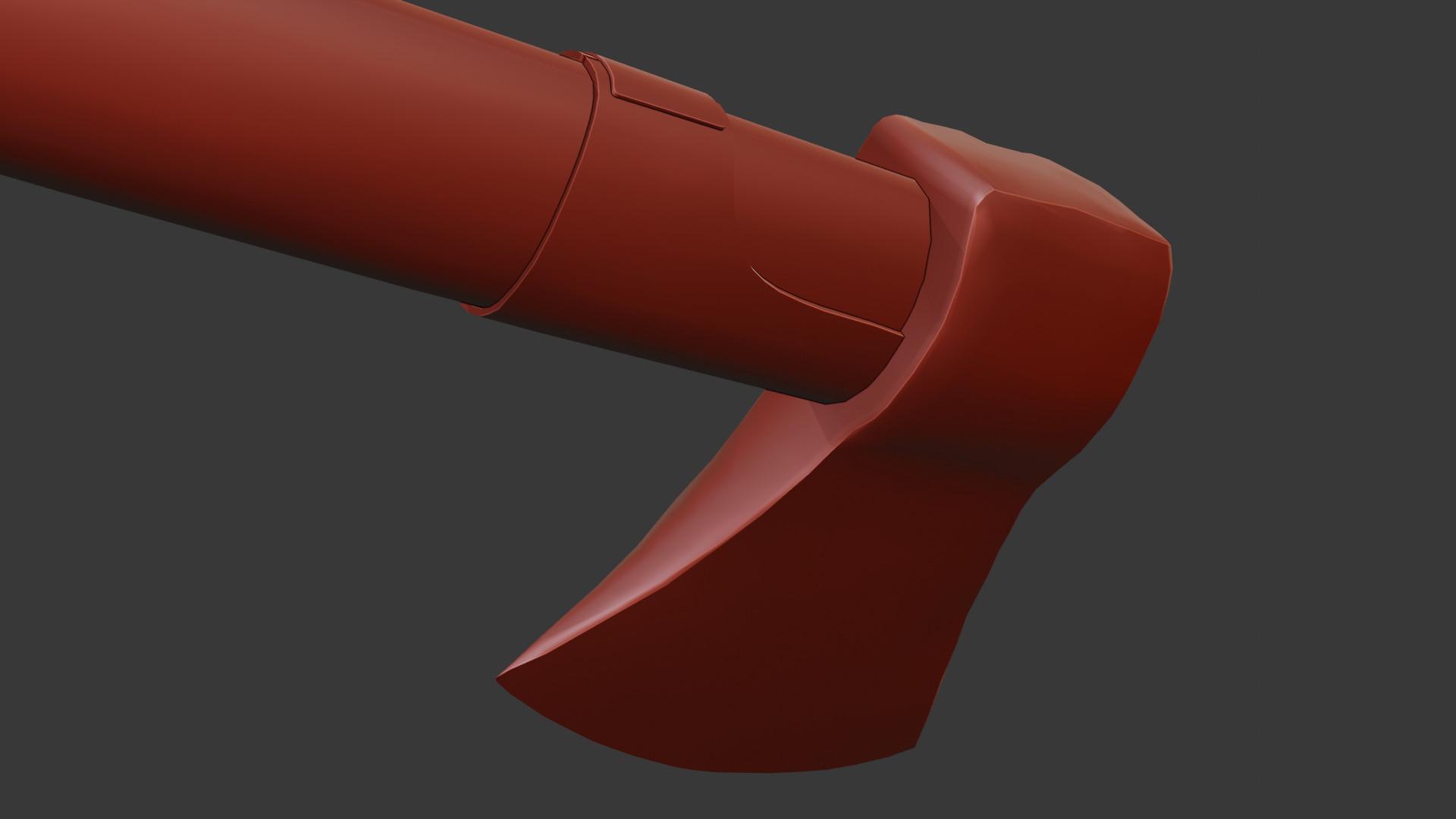 Woodcutters axe Low-poly 3D model_20