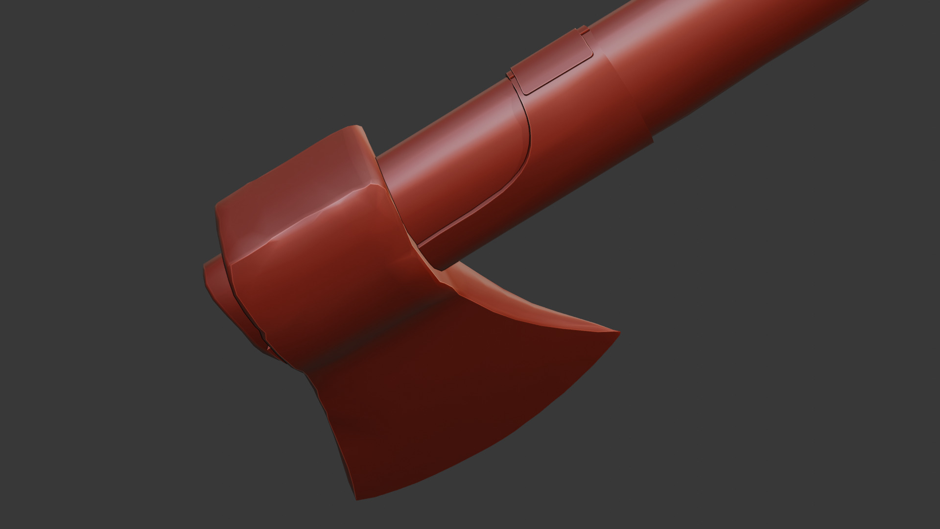 Woodcutters axe Low-poly 3D model_18