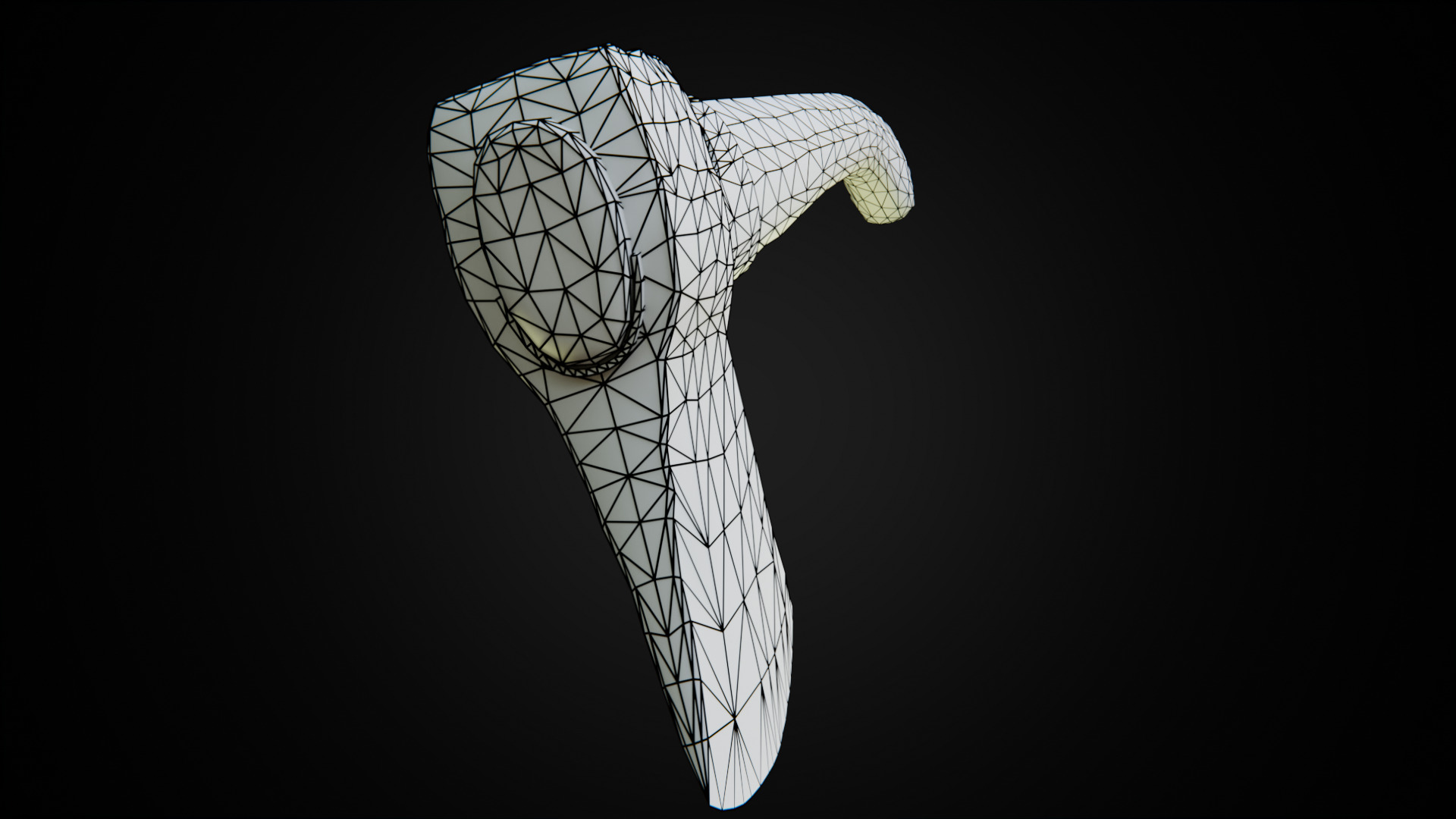 Woodcutters axe Low-poly 3D model_13