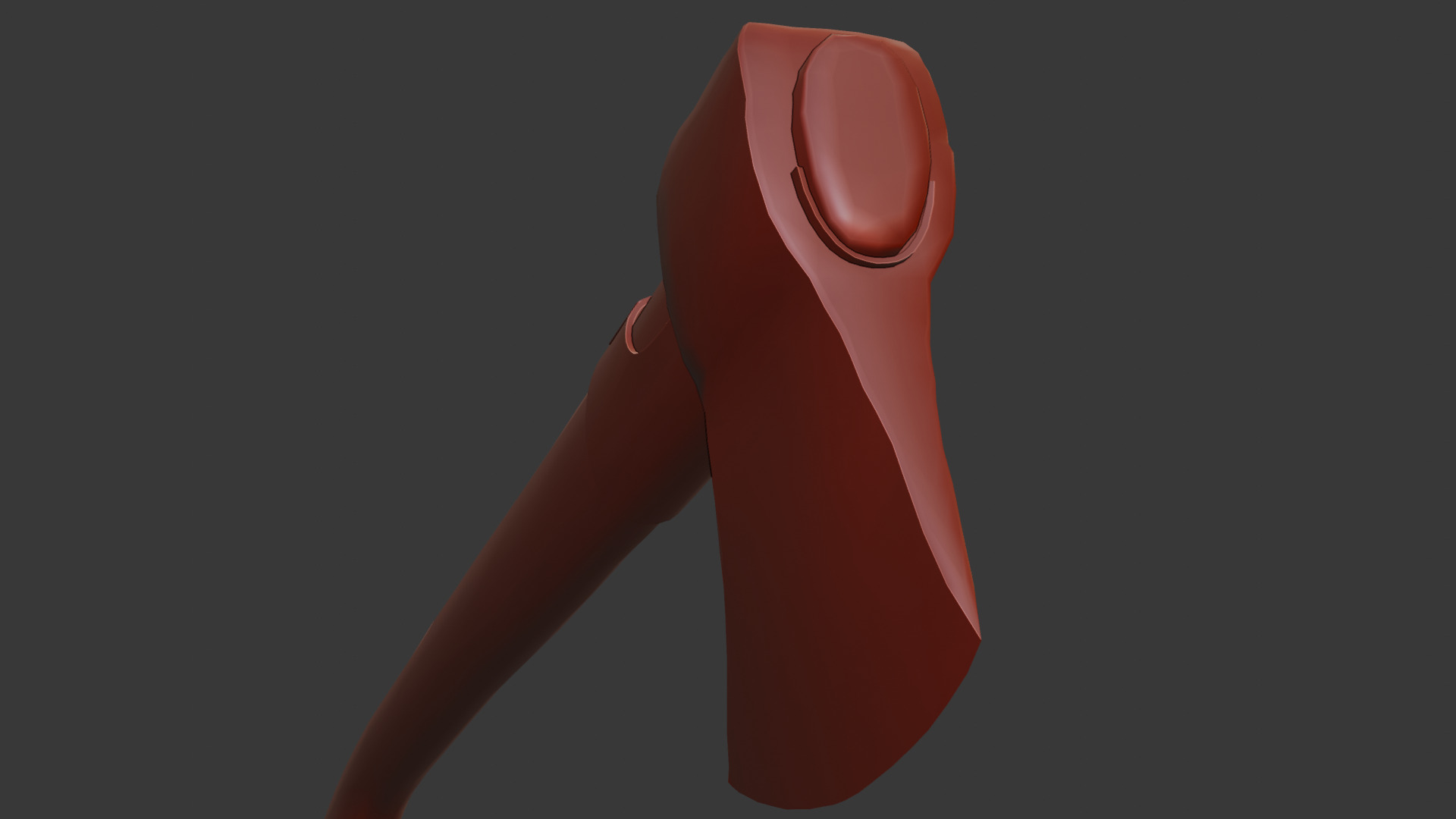 Woodcutters axe Low-poly 3D model_19