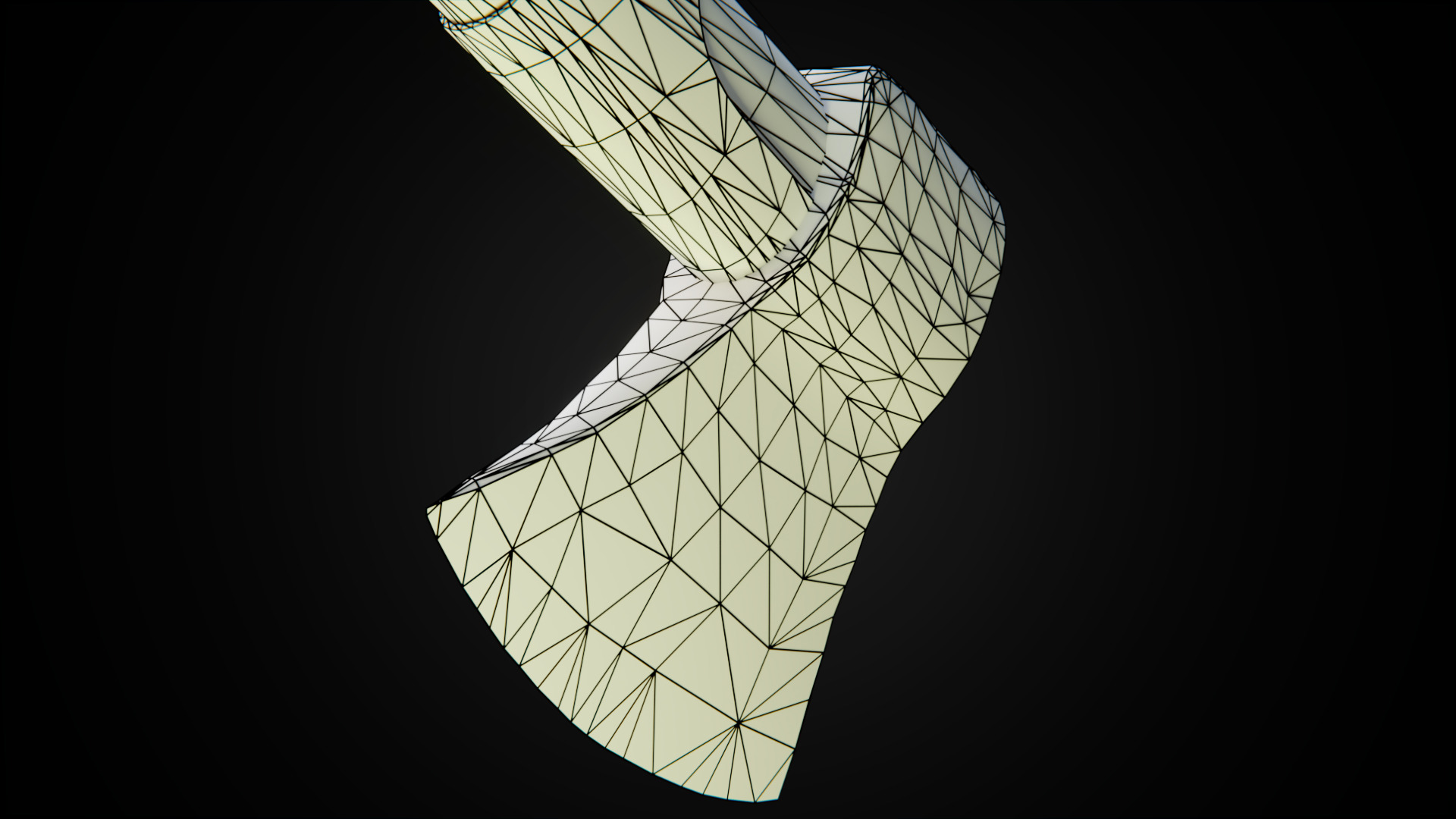 Woodcutters axe Low-poly 3D model_11