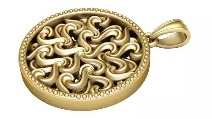 Baroque best pendant 3d prientable model