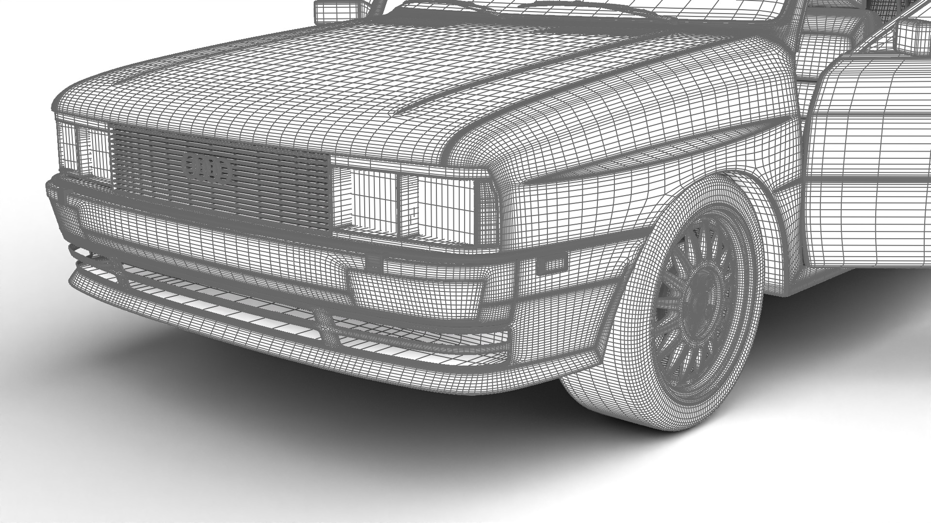 Audi Quattro UR 1980 HQ 3d model 3D model_34