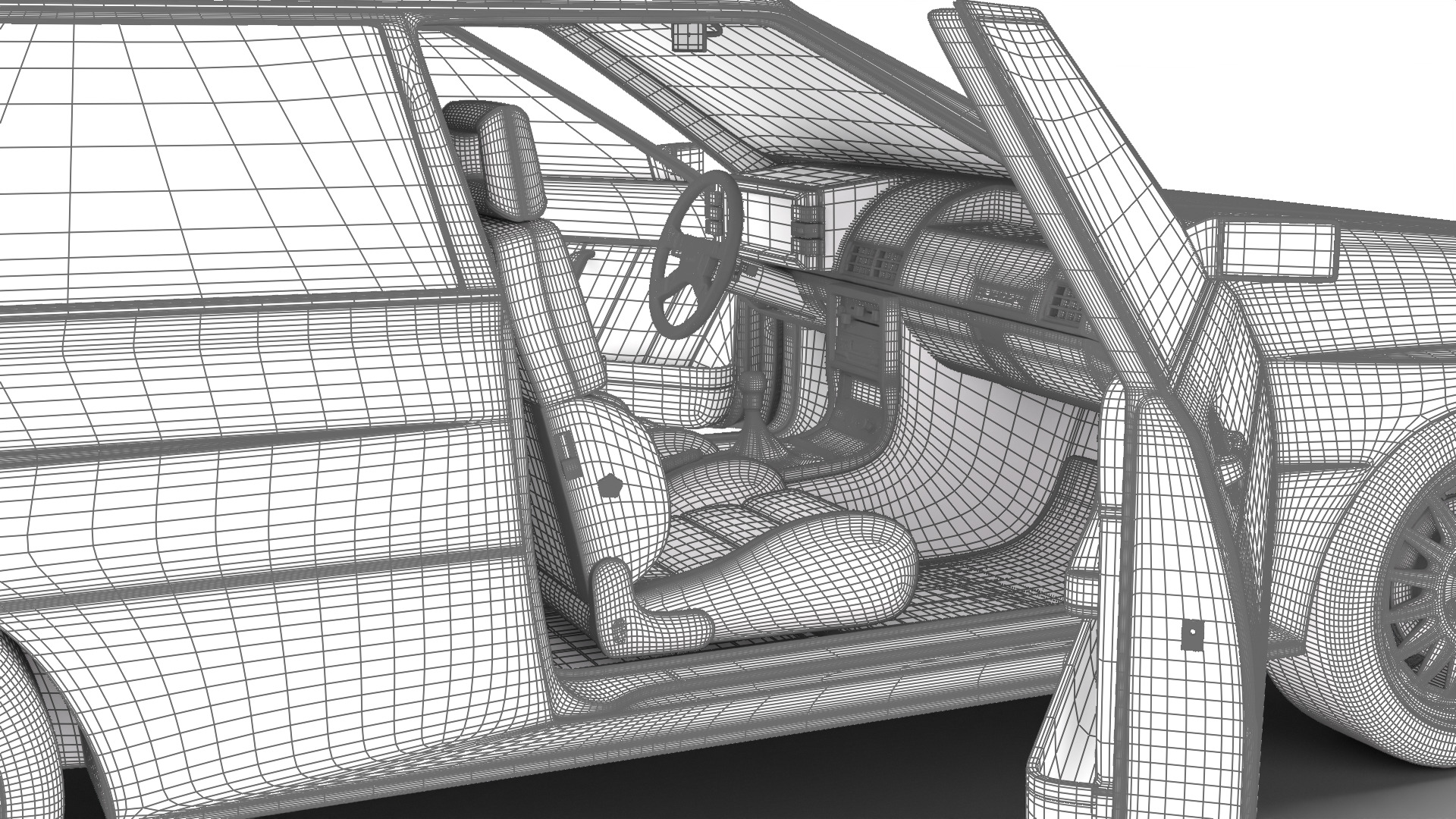 Audi Quattro UR 1980 HQ 3d model 3D model_43