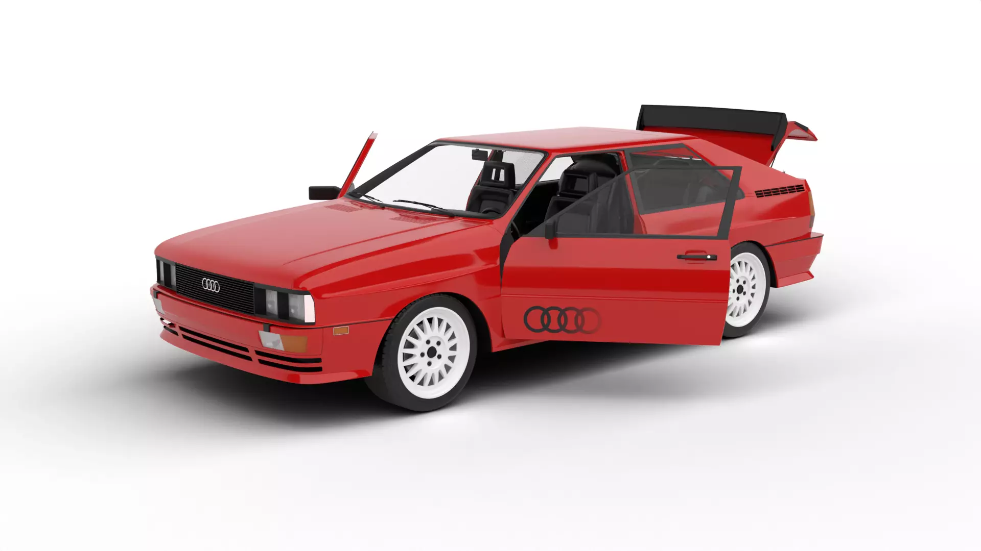 Audi Quattro UR 1980 HQ 3d model 3D model_0