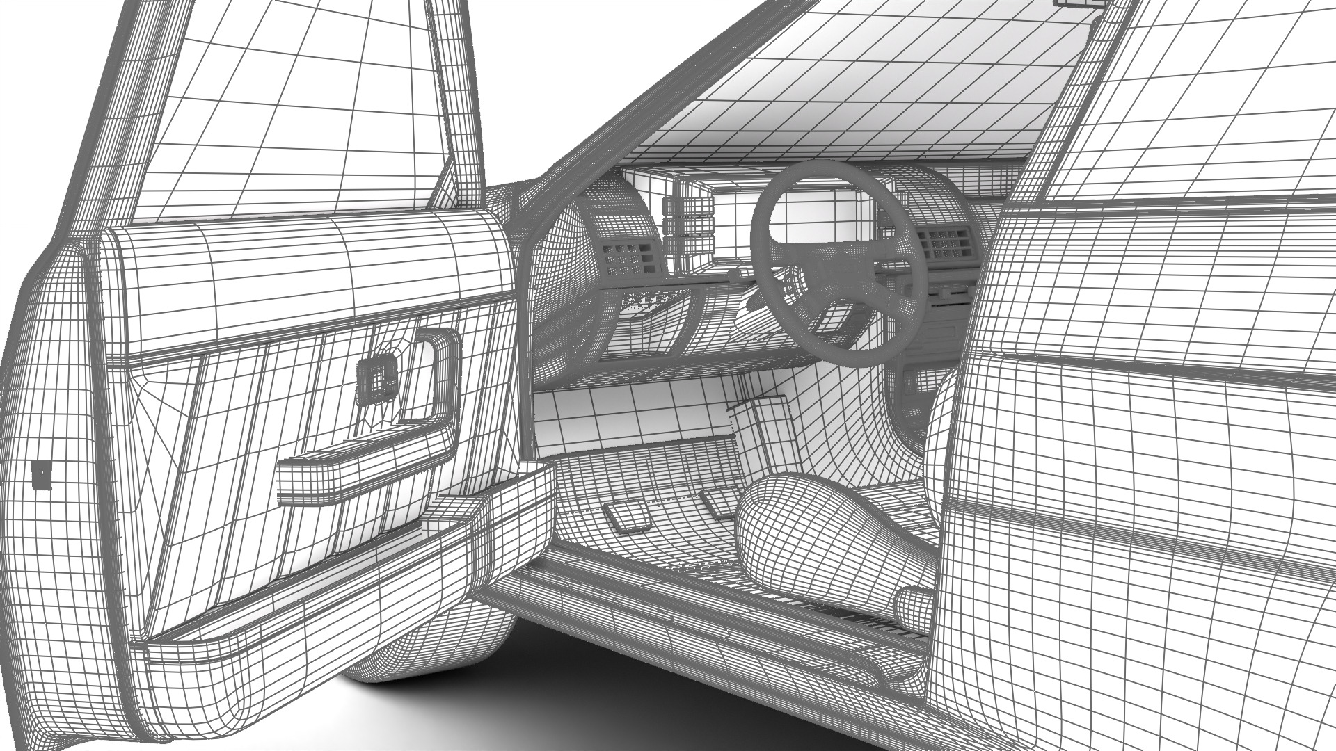 Audi Quattro UR 1980 HQ 3d model 3D model_30