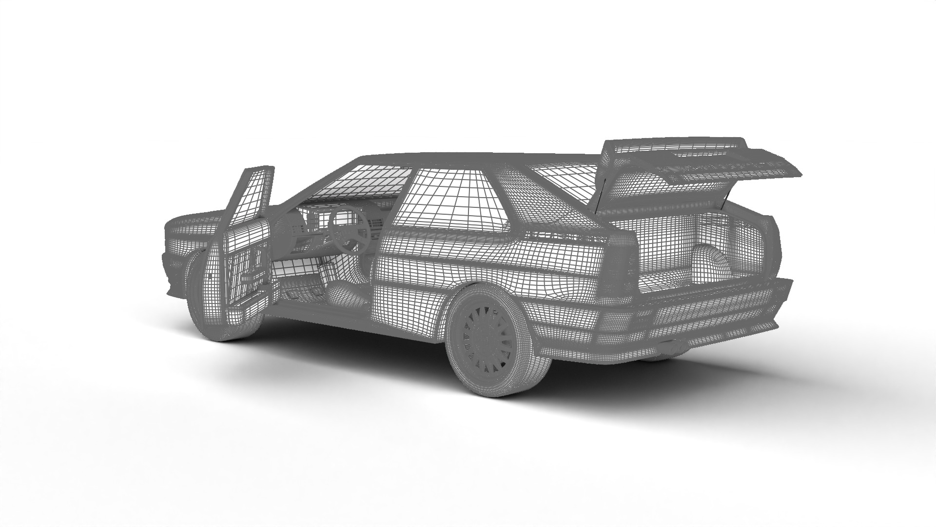 Audi Quattro UR 1980 HQ 3d model 3D model_31