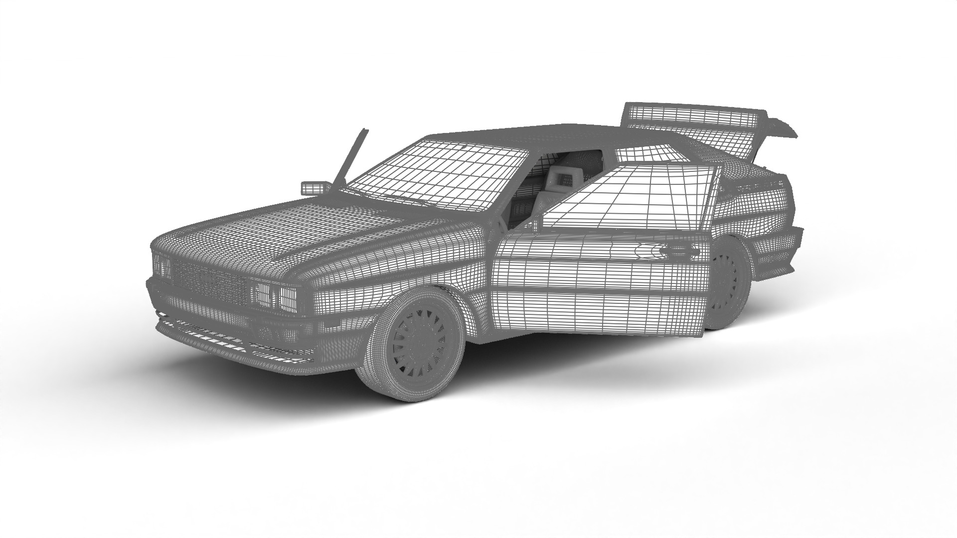 Audi Quattro UR 1980 HQ 3d model 3D model_25