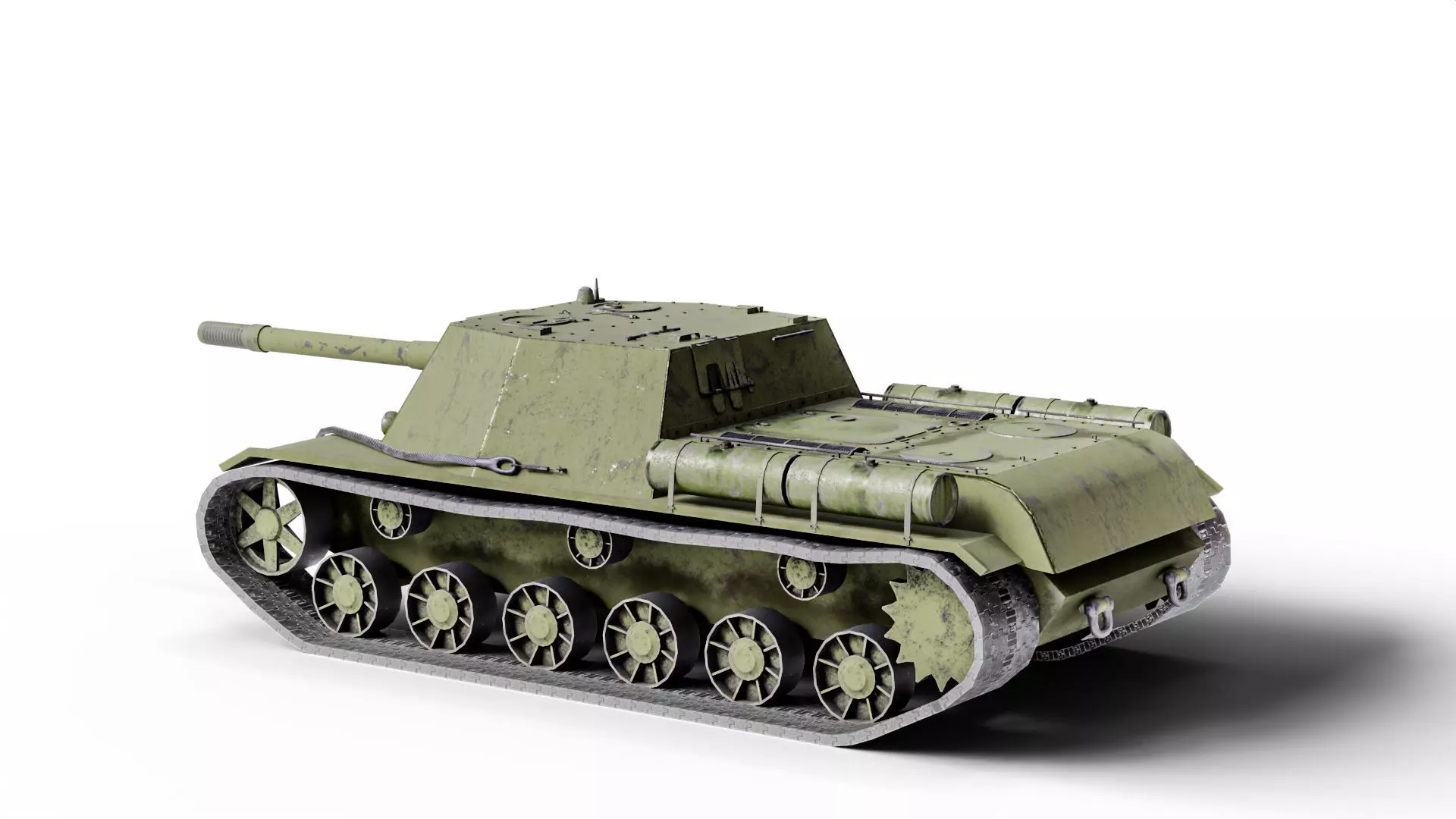 ISU 152 Tank Free low-poly 3D model