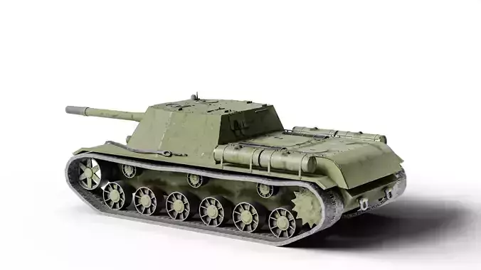 ISU 152 Tank Low-poly 3D model