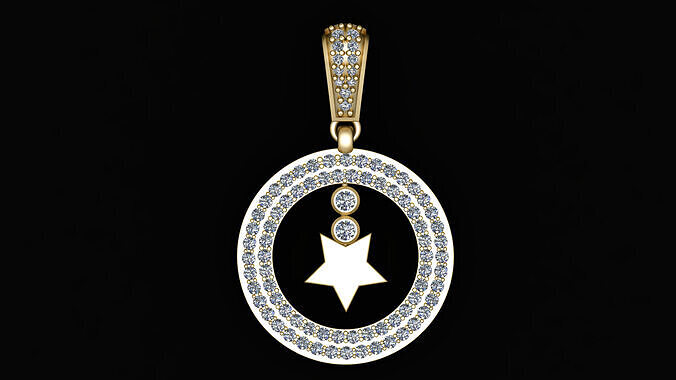 STAR Men Women pendant  3D print model