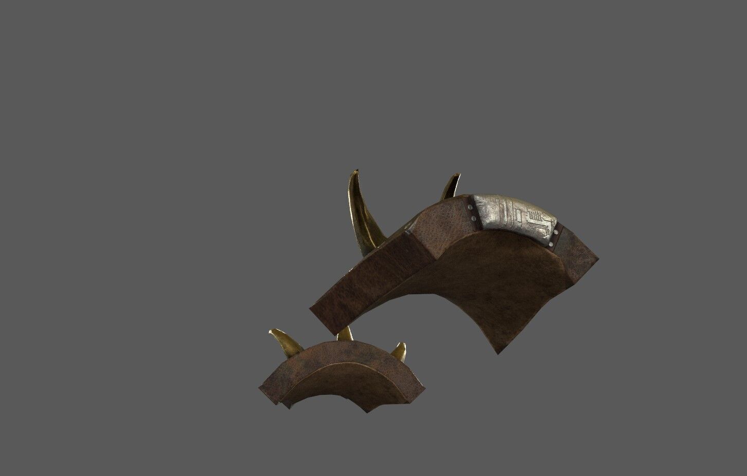 Steampunk Shoulder pad Low-poly 3D model_4