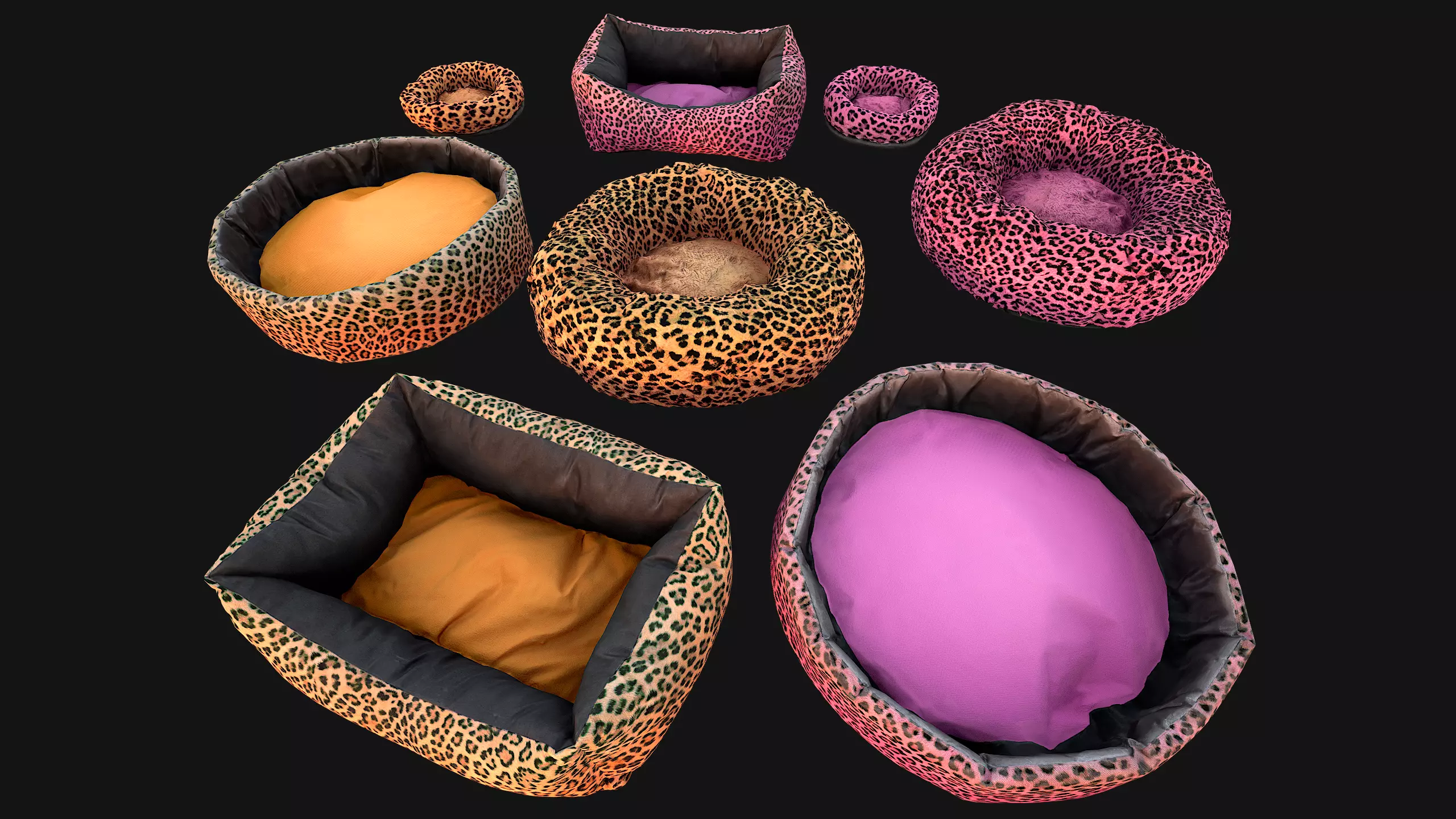 Bed for Animals Dog Cat Rodent Hamster Sofa Pet Pack Low-poly 3D model_0