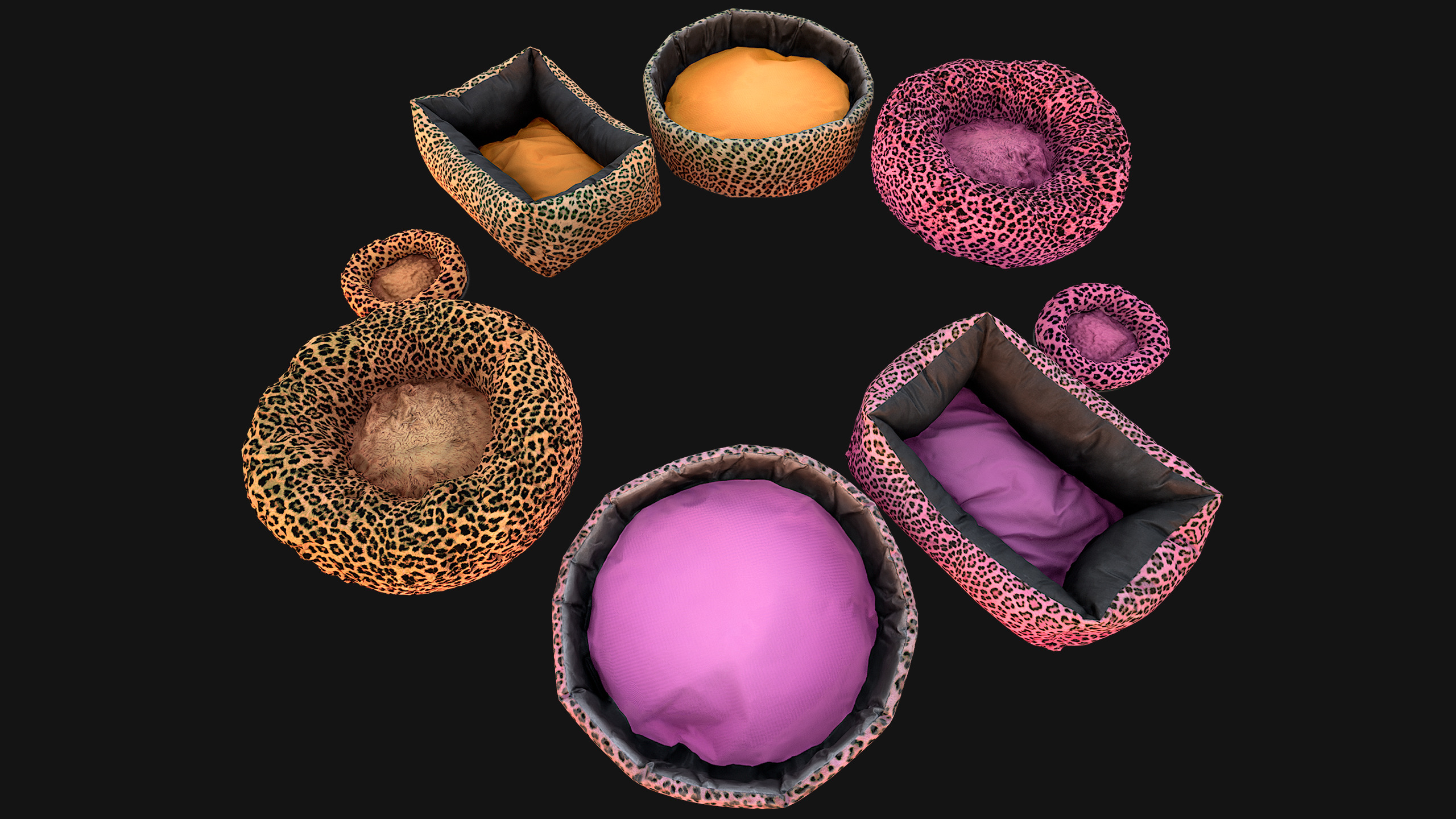 Bed for Animals Dog Cat Rodent Hamster Sofa Pet Pack Low-poly 3D model_15