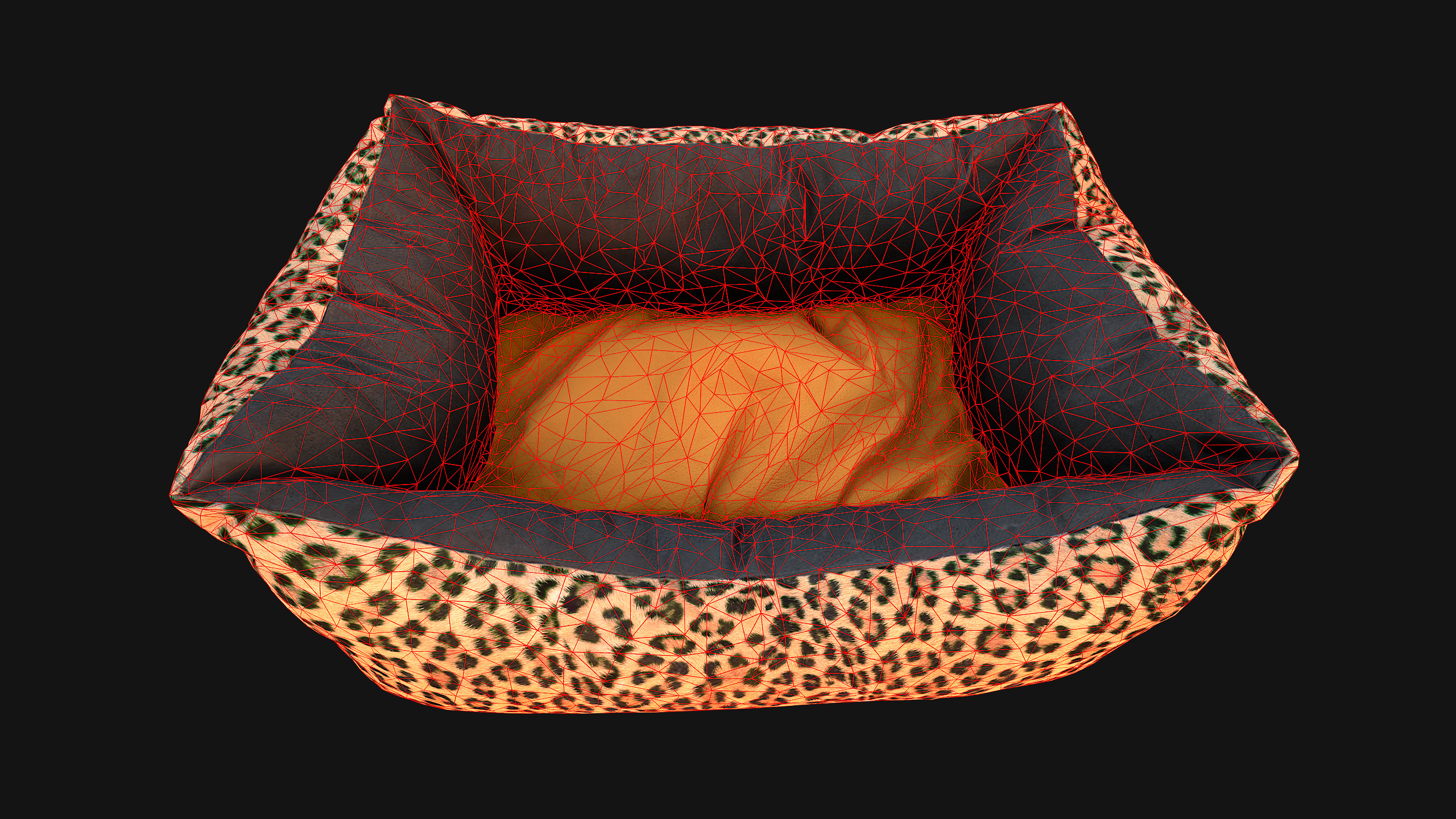 Bed for Animals Dog Cat Rodent Hamster Sofa Pet Pack Low-poly 3D model_27