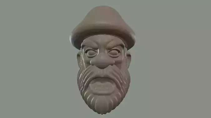 Haunting Screaming Old Man Bust Unique 3D Printable Sculpture