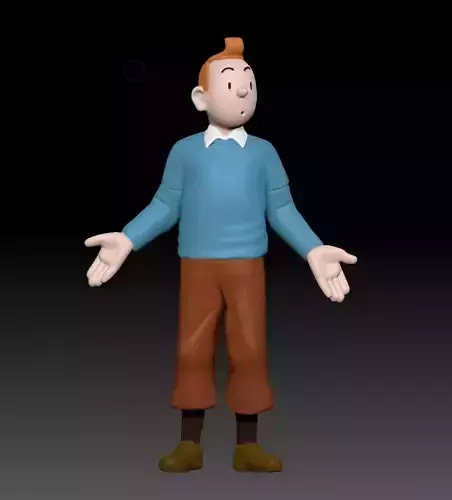 Tintins adventure ready to 3D print figure