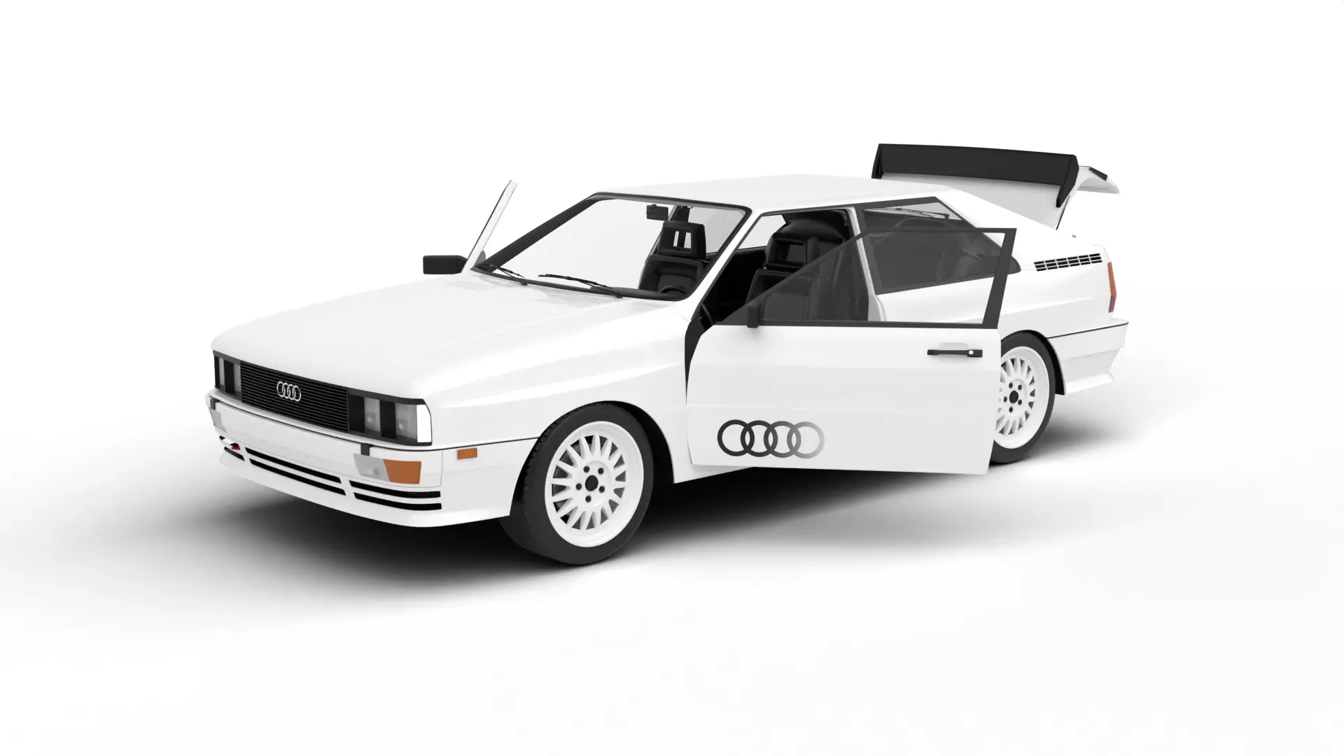 Audi Quattro UR 1980 HQ 3d model 3D model