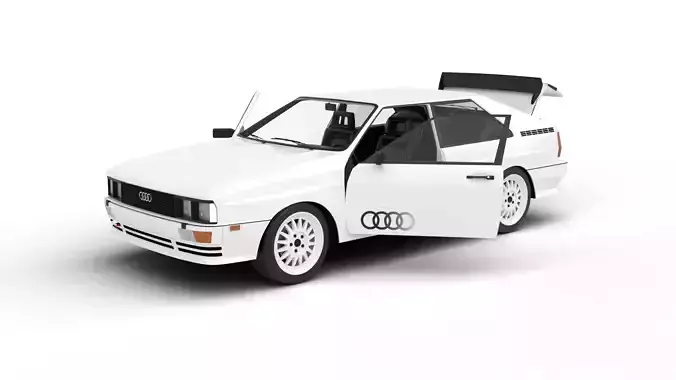 Audi Quattro UR 1980 HQ 3d model