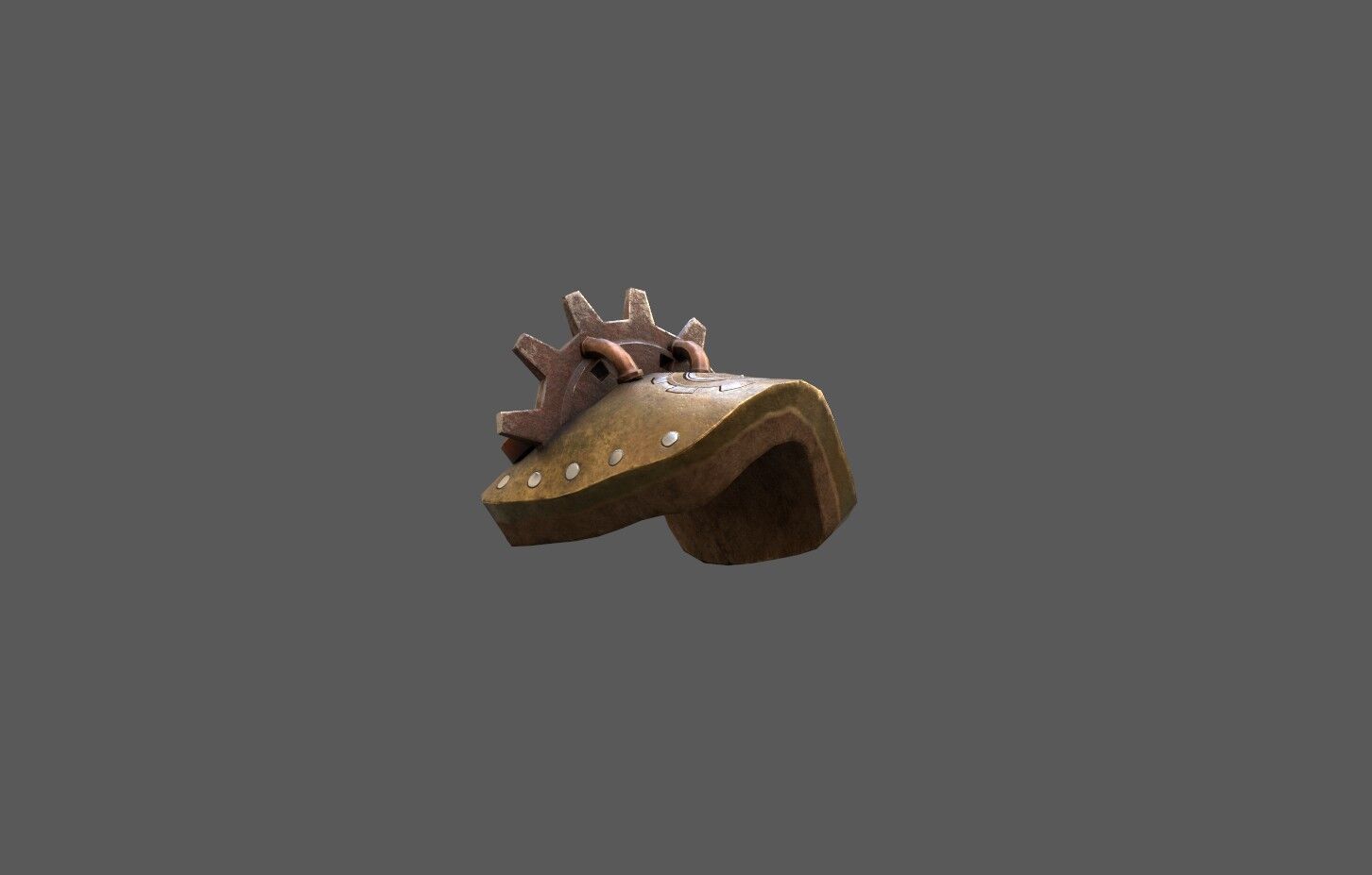  Steampunk  Shoulder pad Low-poly 3D model_4
