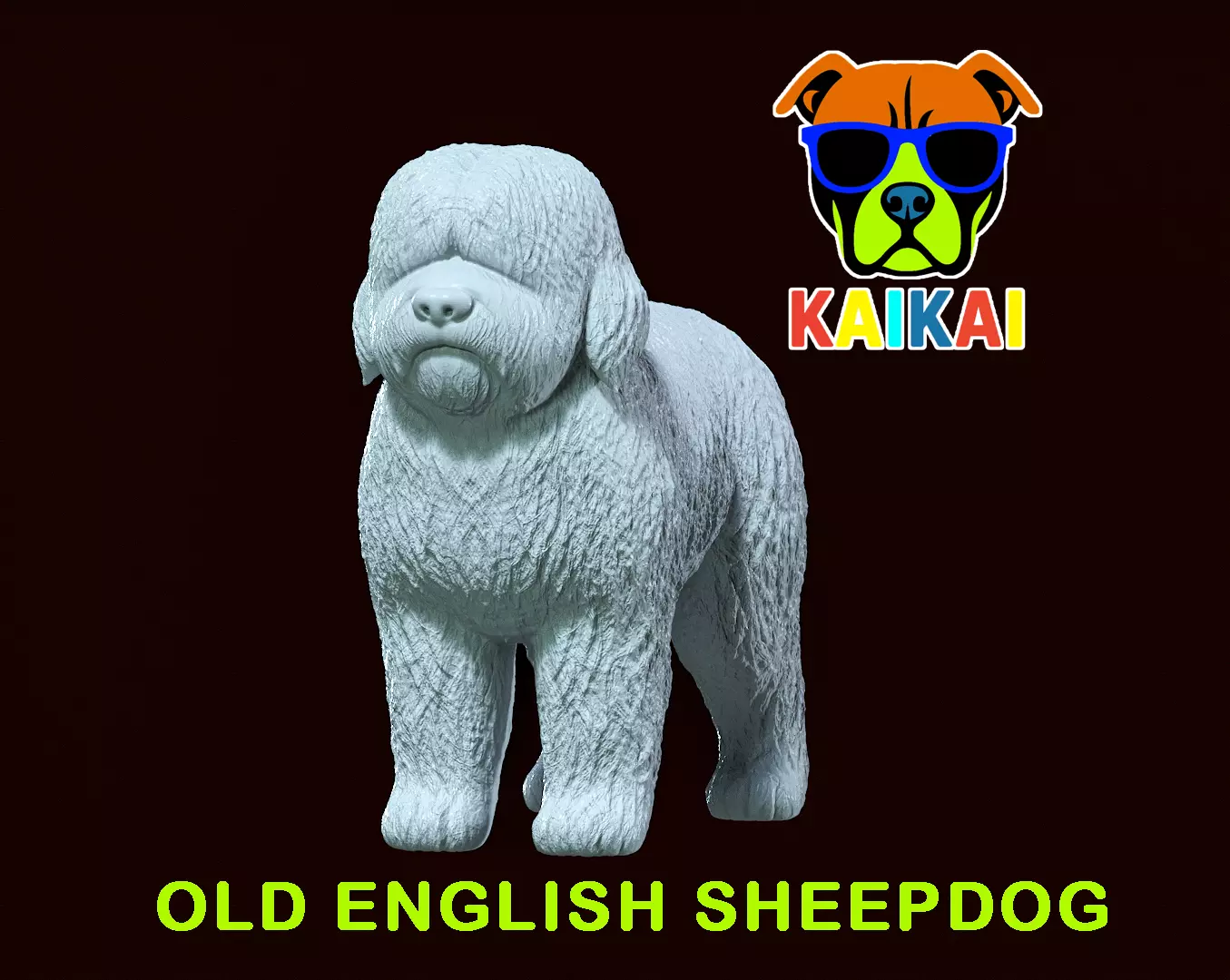 Old English Sheepdog - Bobtail dog - 3D print 3D print model_0